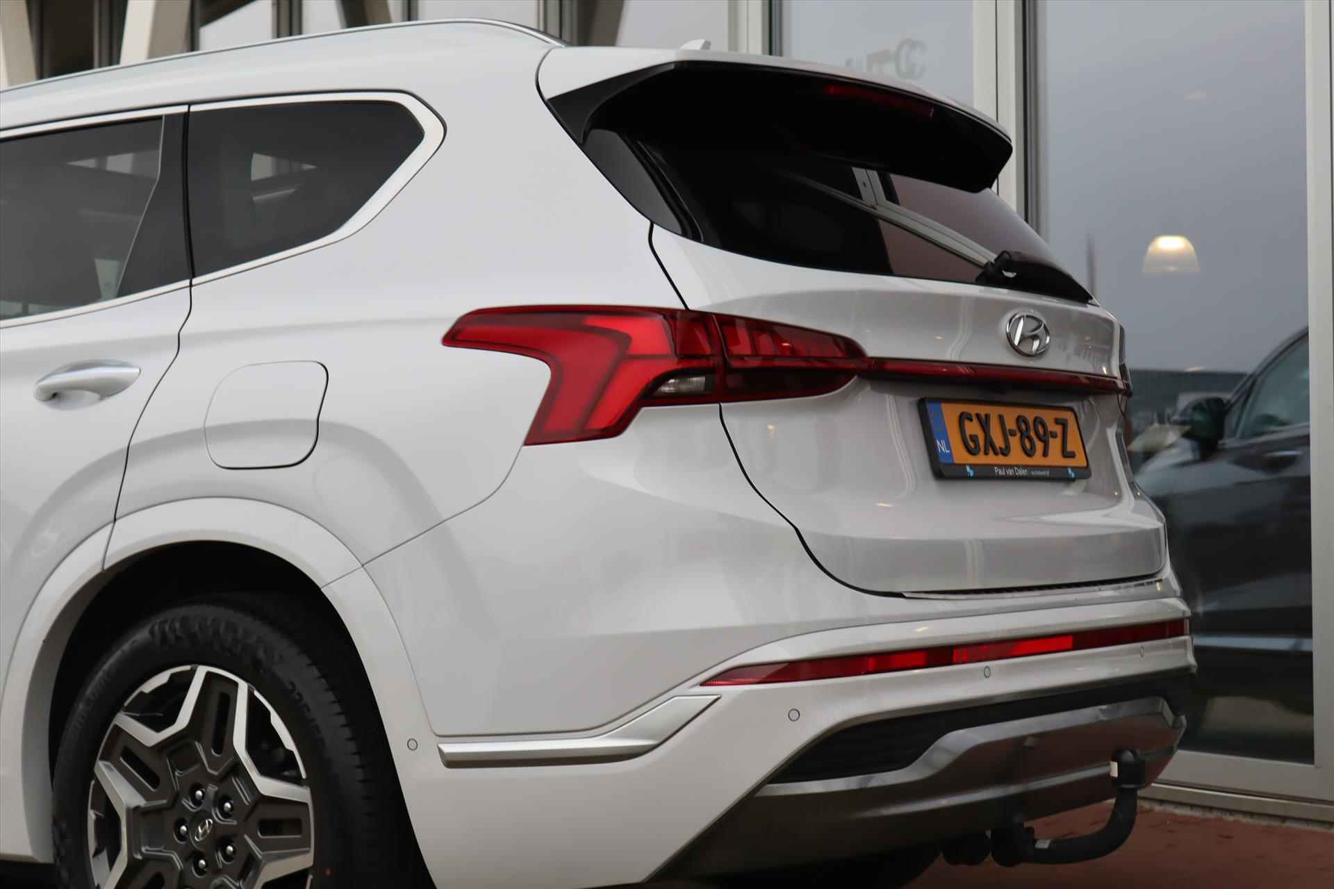 Hyundai Santa Fe 1.6T-GDI PHEV PREMIUM PLUS Sky Panodak | Leer | Trekhaak | 360 Camera | Head Up | Full Options | Parelmoer Wit | - 19/68