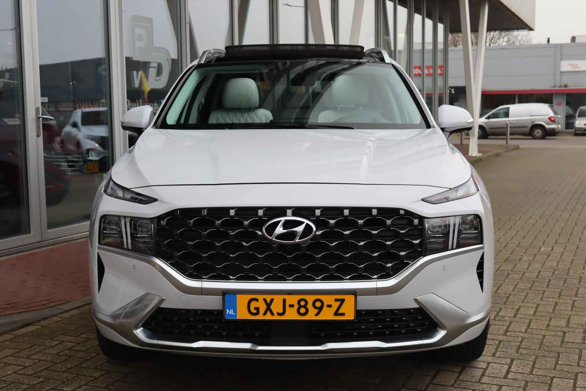 Hyundai Santa Fe 1.6T-GDI PHEV PREMIUM PLUS Sky Panodak | Leer | Trekhaak | 360 Camera | Head Up | Full Options | Parelmoer Wit | - 50/68