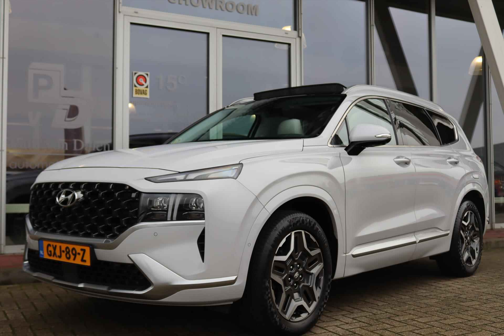 Hyundai Santa Fe 1.6T-GDI PHEV PREMIUM PLUS Sky Panodak | Leer | Trekhaak | 360 Camera | Head Up | Full Options | Parelmoer Wit | - 51/68