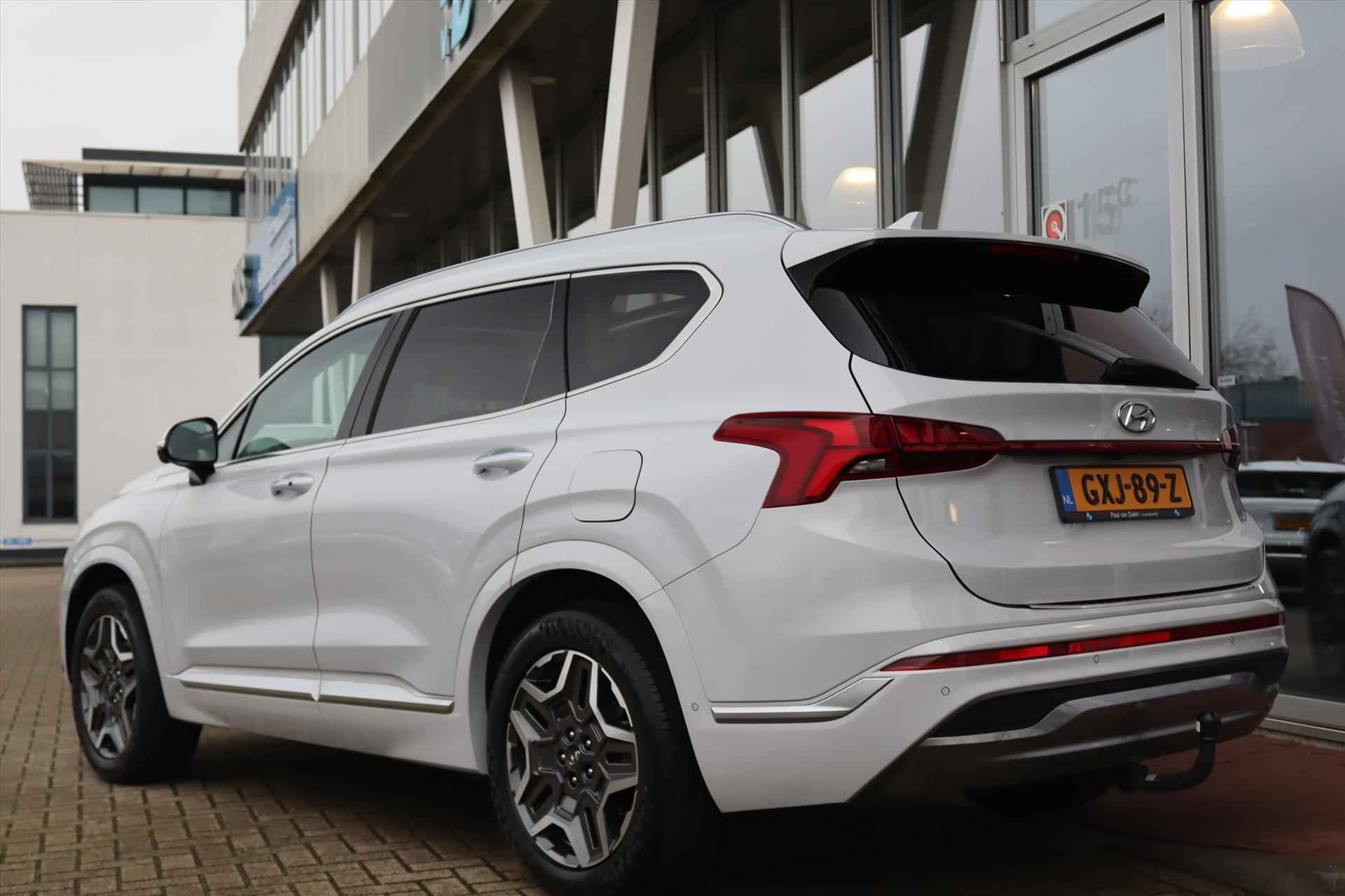 Hyundai Santa Fe 1.6T-GDI PHEV PREMIUM PLUS Sky Panodak | Leer | Trekhaak | 360 Camera | Head Up | Full Options | Parelmoer Wit | - 52/68