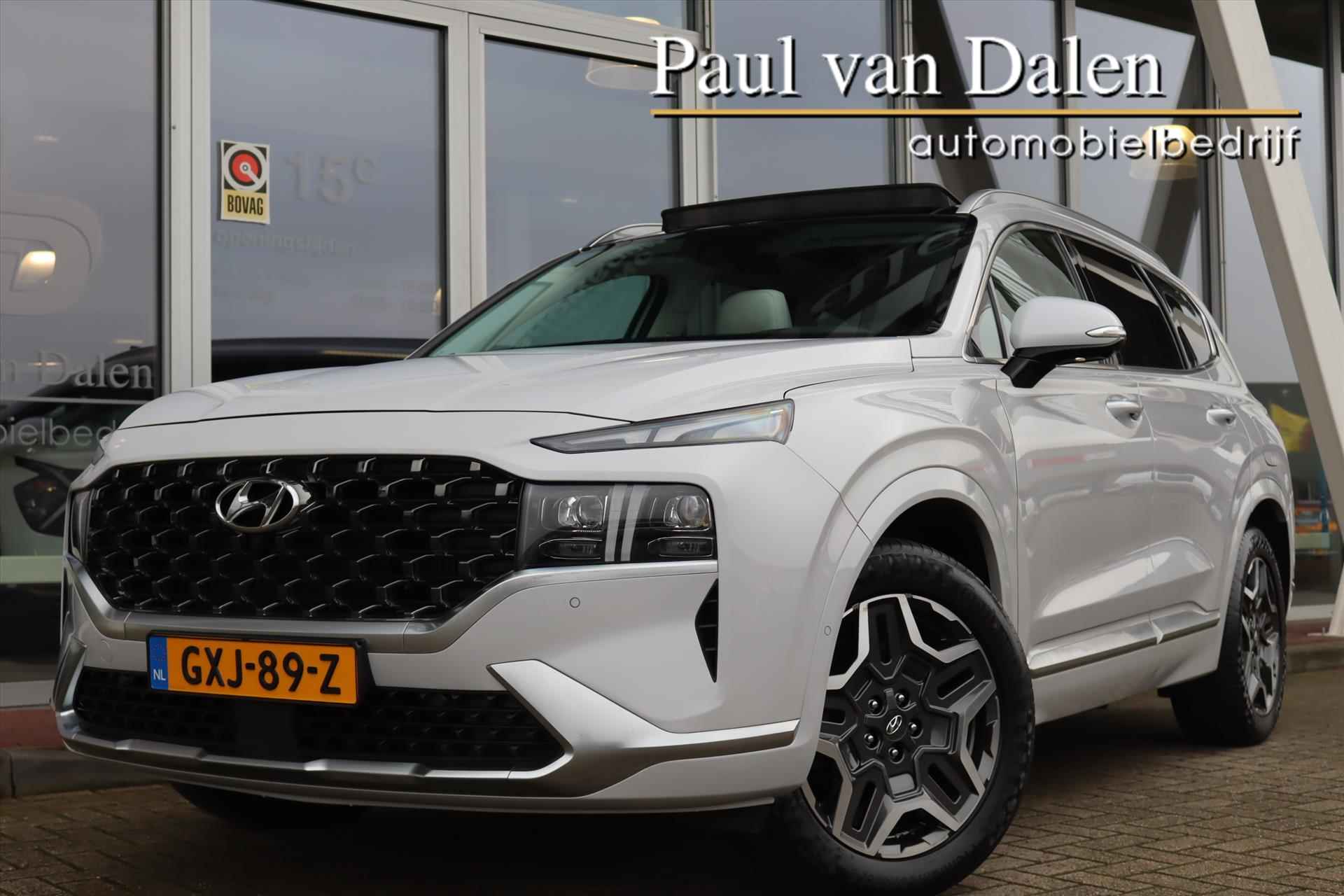 Hyundai Santa Fe 1.6T-GDI PHEV PREMIUM PLUS Sky Panodak | Leer | Trekhaak | 360 Camera | Head Up | Full Options | Parelmoer Wit | - 60/68