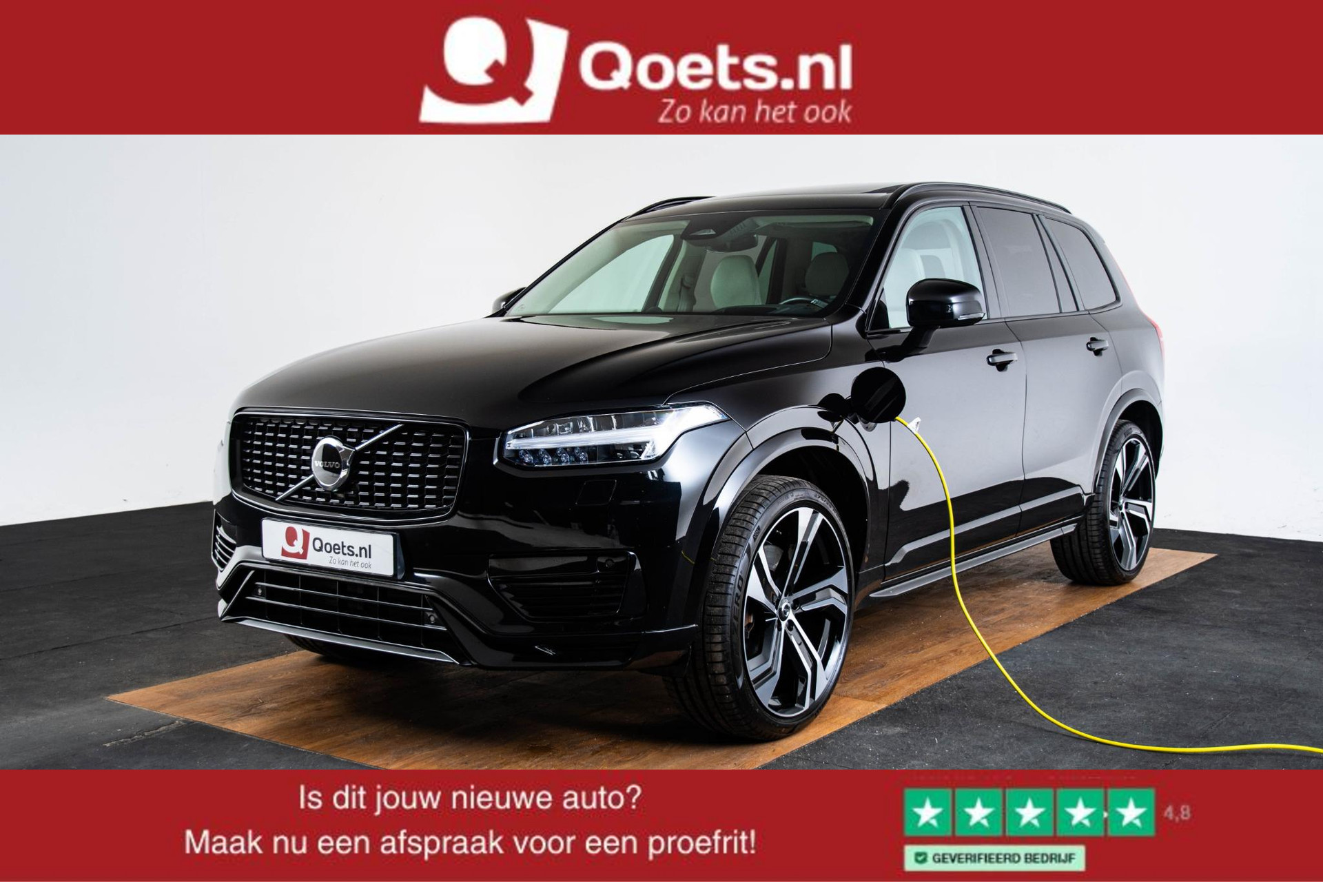 Volvo XC90 2.0 T8 Recharge AWD Ultimate Dark Trekhaak - Panoramadak - Head Up - Bowers & Wilkins - Stoelventilatie/verwarming - Elektrisch verstelbare bestuurdersstoel met memory - Getinte/ Gelamineerde ruiten -