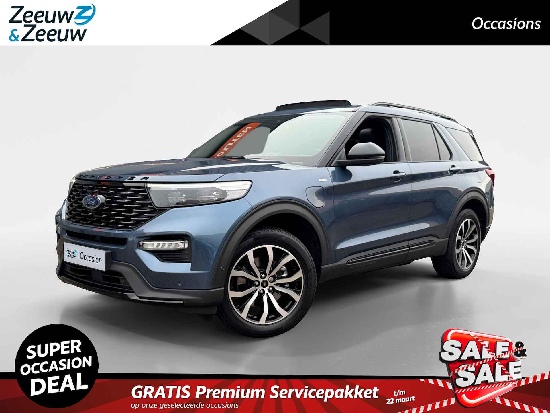 Ford Explorer 3.0 V6 EcoBoost PHEV ST-Line |Dealer onderhouden|NL-auto|7-persoons|Full Option|Zeer nette auto|