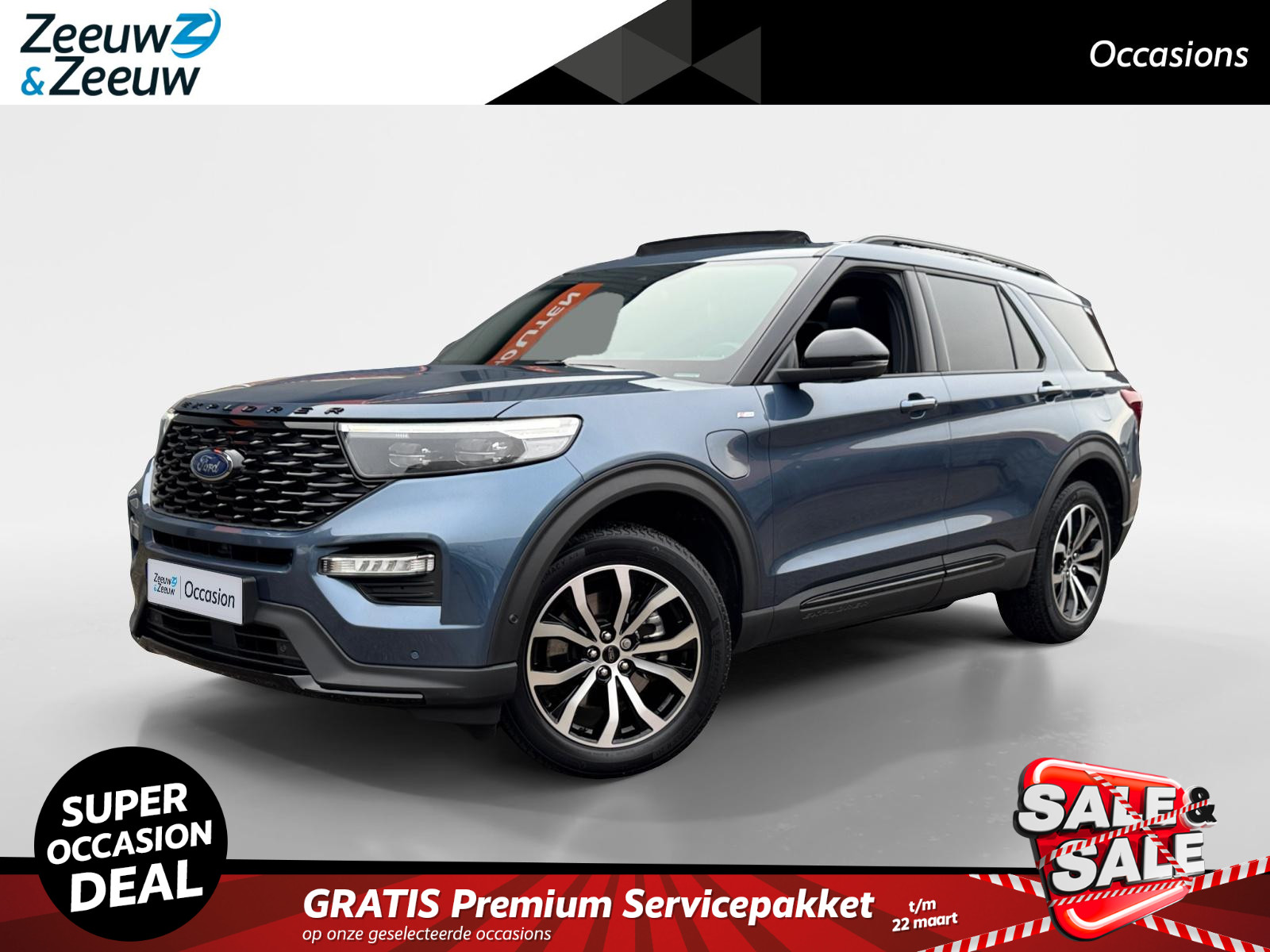 Ford Explorer 3.0 V6 EcoBoost PHEV ST-Line |Dealer onderhouden|NL-auto|7-persoons|Full Option|Zeer nette auto|