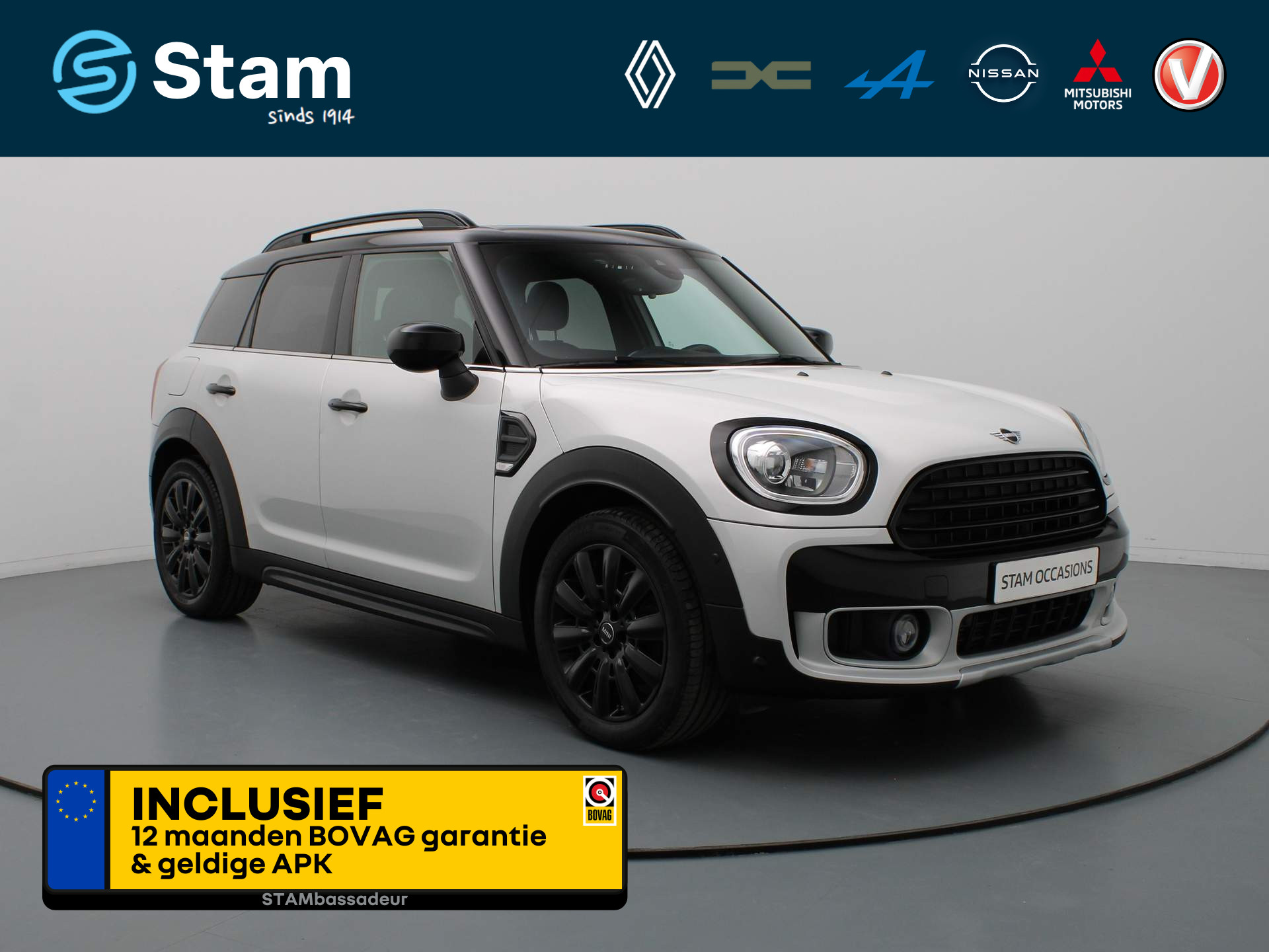 MINI Countryman 136pk Cooper White Silver Edition AUTOMAAT Climate | Harman Kardon | Head-Up | Leder | Panoramadak