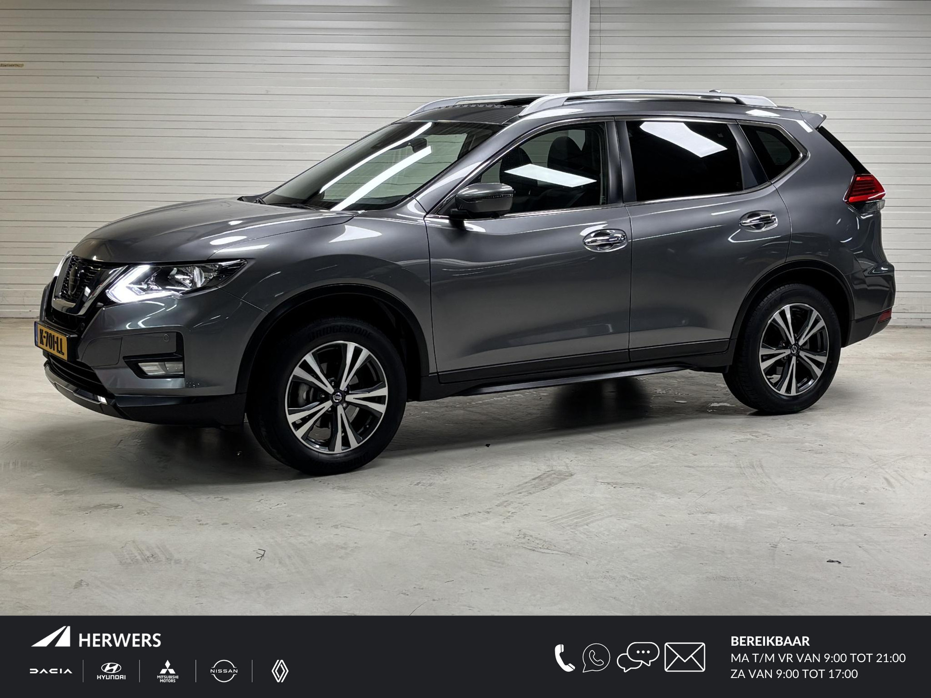 Nissan X-Trail 1.3 DIG-T N-Connecta AUTOMAAT / Trekhaak / Automatische airco / Apple Car Play & Android Auto / Cruise control / DAB / Elektrisch glazen panorama-dak / Lichtmetalen velgen 18" / Parkeersensoren voor + achter / Navigatiesysteem full map / Rondomzichtcamera