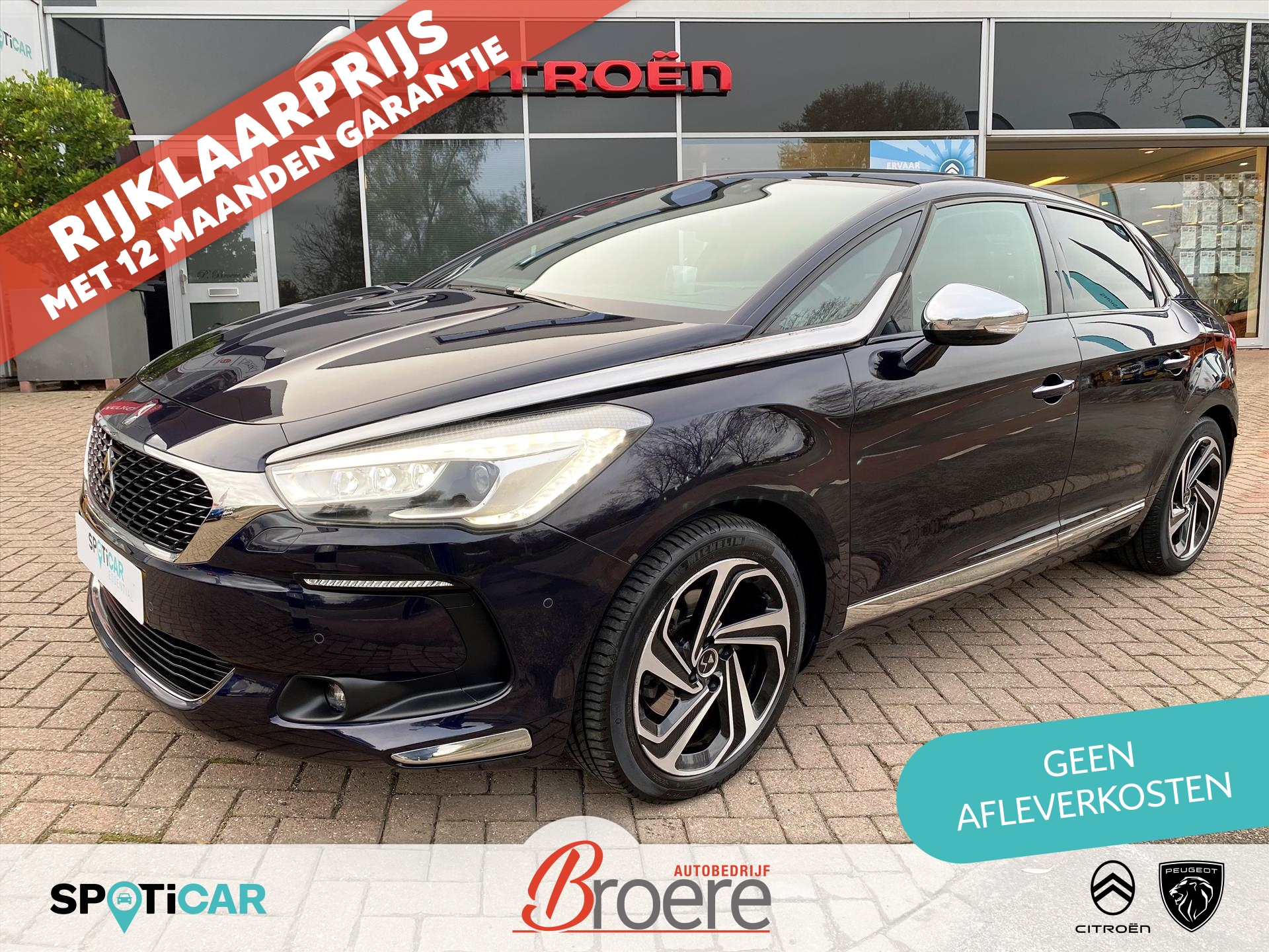 DS Ds 5 1.6 Turbo 165pk  Automaat Chic Full option | panoramadak, luxe leder met verw. en elek. stoelen en geheugen stand, navigatie, trekhaak,  18 inch velg