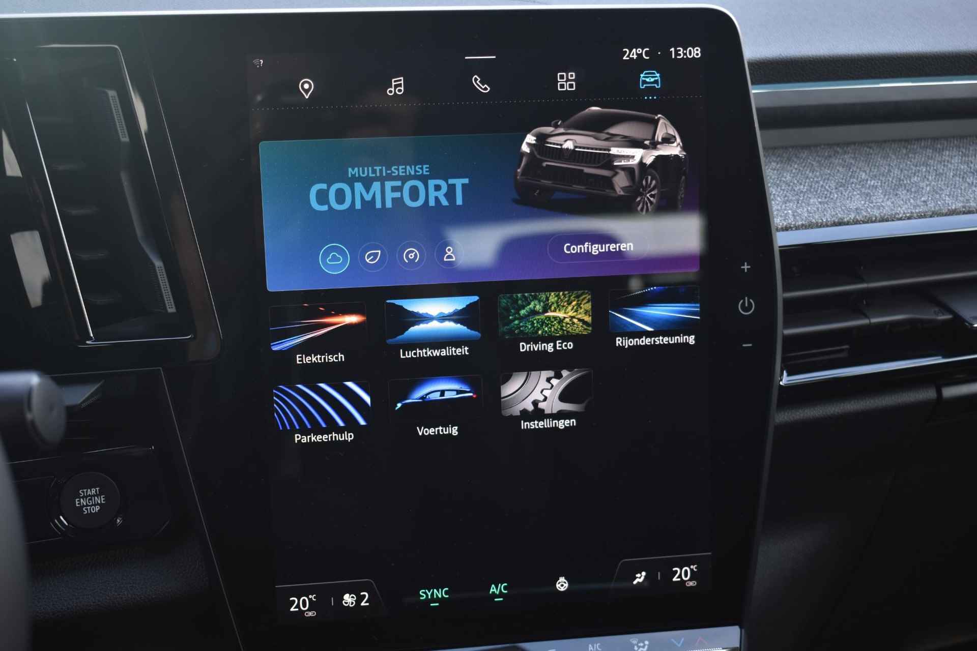 Renault Espace E-Tech Hybrid 200 techno 7p. | Pack Advanced Driving Assist | Elektr. Achterklep | Camera | PDC Rondom | Android Automotive | 19" LMV 'Komah' | Privacy Glass | Keyless | Draadloze Smartphonelader - 23/38