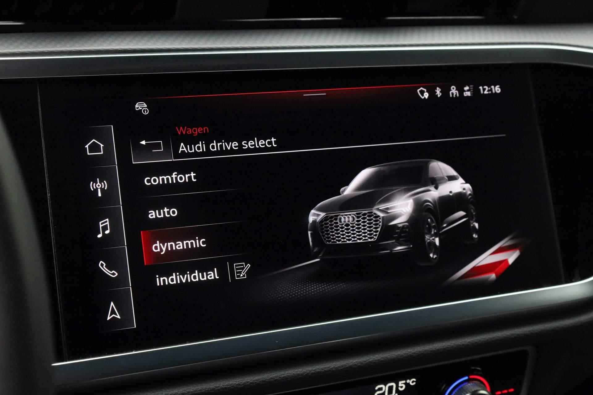 Audi Q3 Sportback 45 TFSI e 245PK S-tronic Advanced Edition | Matrix LED | Keyless | 20 inch | 360 camera | Navi | ACC | Zwart optiek - 35/49