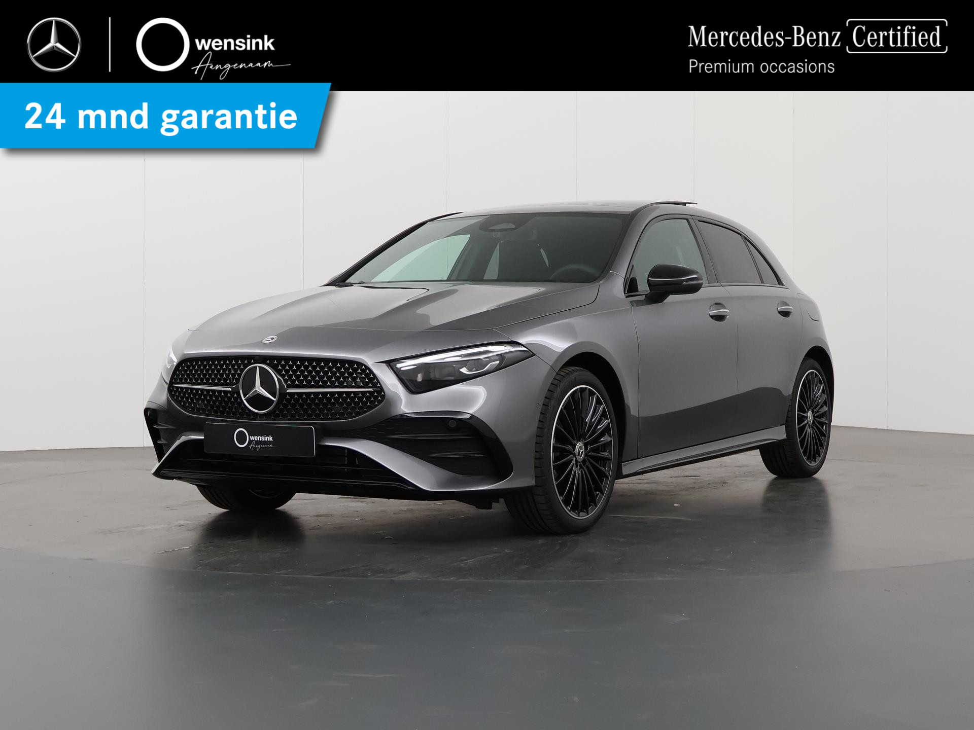 Mercedes-Benz A-klasse 250e AMG NIGHT | Panoramadak | Sfeerverlichting | Dodehoekasssitent | Achteruitrijcamera | Stoelverwarming | MULTIBEAM LED |