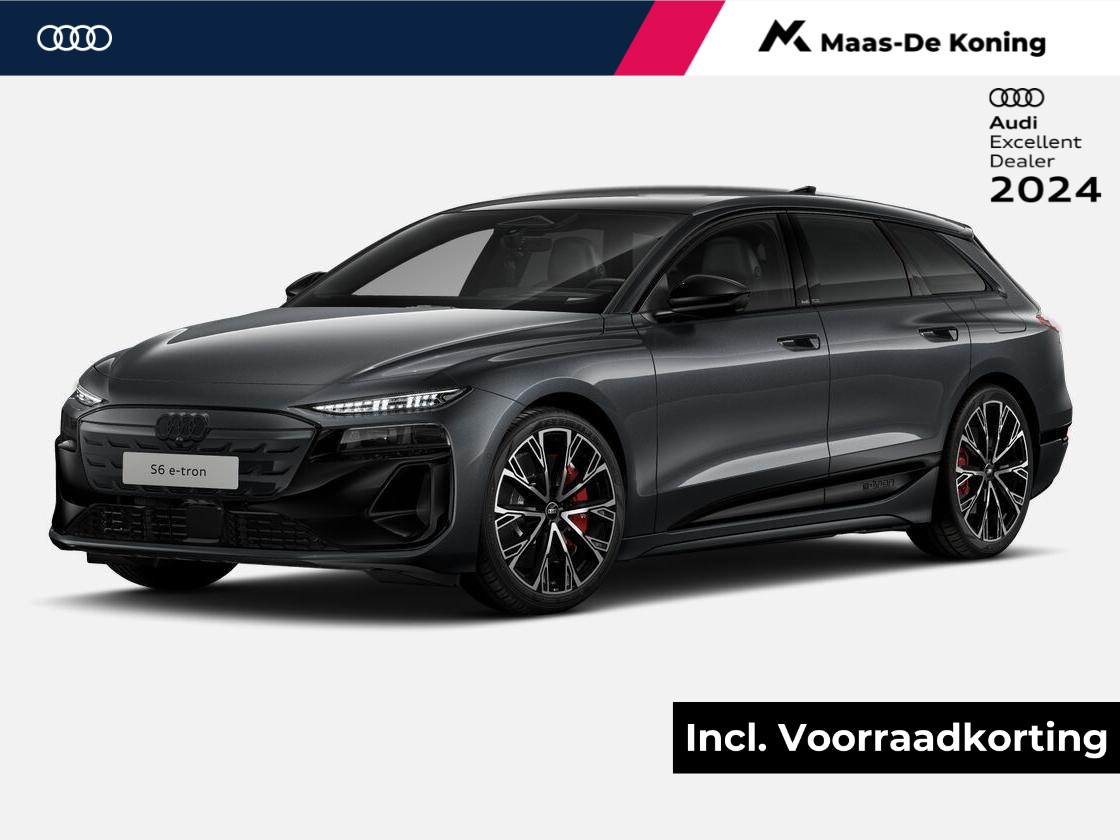 Audi A6 e-tron Avant 503pk Audi S6 e-tron Avant 503pk · Interieur Carbon · Panorama-glasdak · Sportstoelen plus Leder · B&O Premium 3D