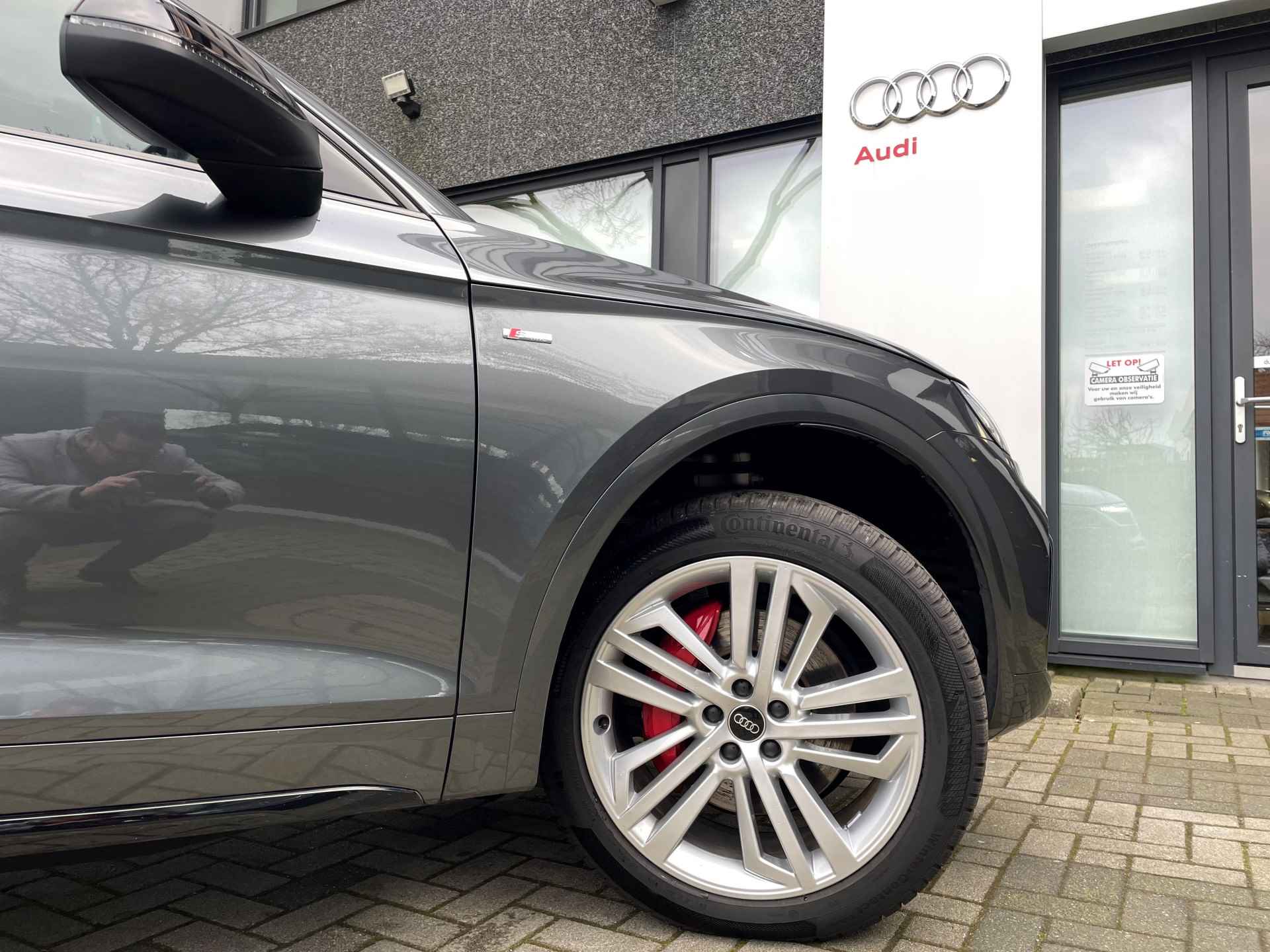 Audi Q5 Sportback 55 TFSI e S edition Competition/Dakreling zwart/Optiek zwart/Lane assist/Inklapbare buitenspiegels/ Side assist/Matrix koplampen/Adaptieve cruisecontrol/Adaptieve cruisecontrol/Bang & Olufsen/ 21 inch velgen - 10/14