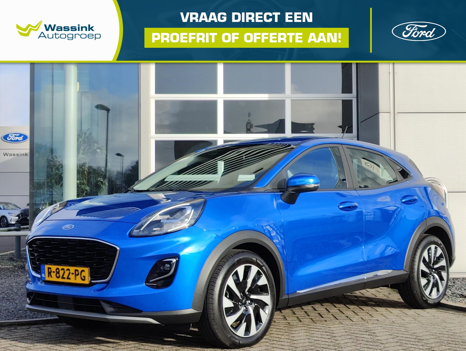 FORD Puma 1.0i Ecoboost Hybrid 125pk Titanium | Navigatie | Airco | Parkeersensoren Achter | Cruise Control | Android Auto | Apple Carplay |