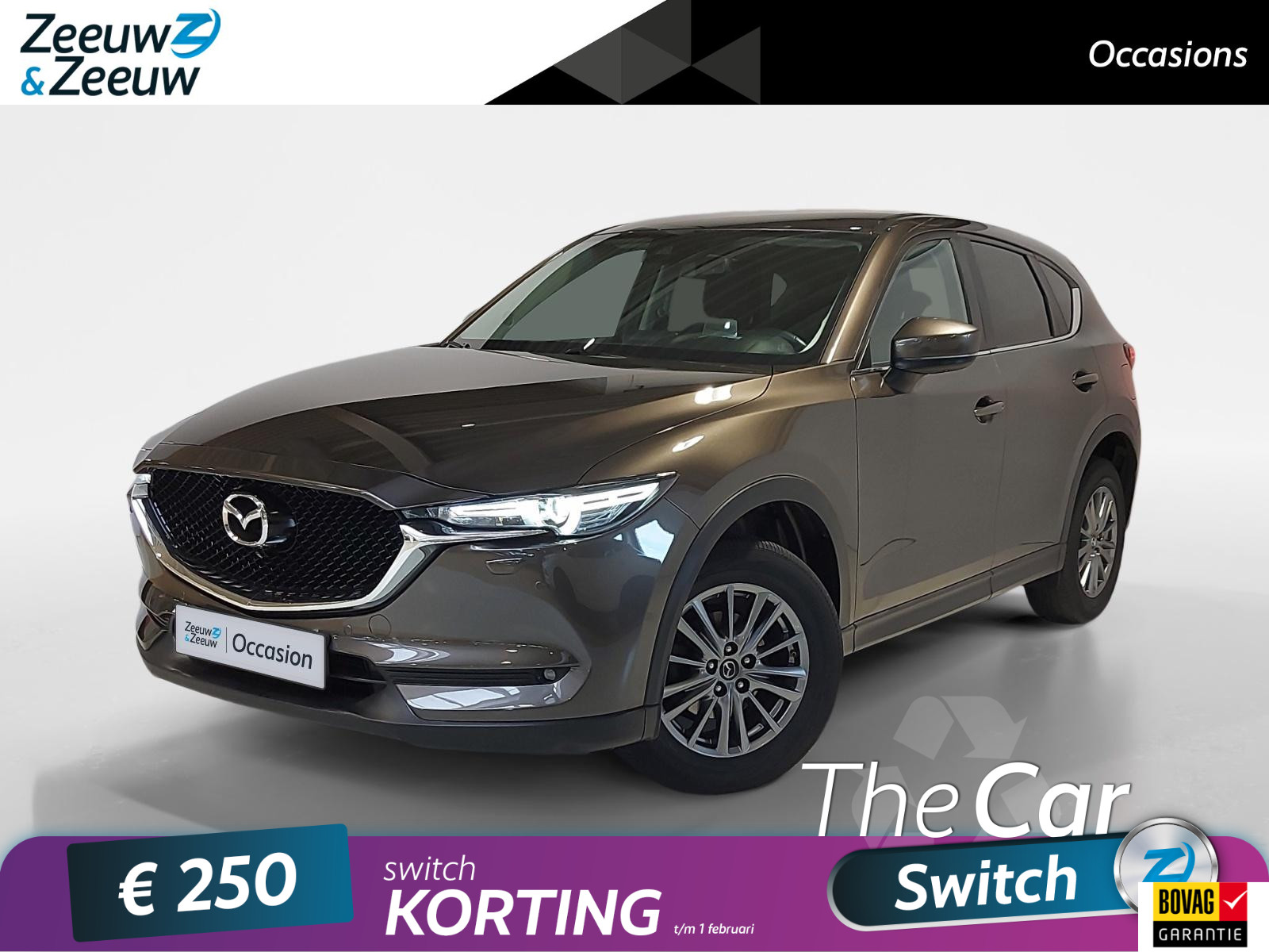 Mazda CX-5 2.0 SkyActiv-G 165 Skylease GT | 360-Camera | Parkeersensoren | Trekhaak | Navigatie | Apple Carplay/Android auto | Head-up display | Stoel/Stuurverwarming | Automatische regen/licht sensor |