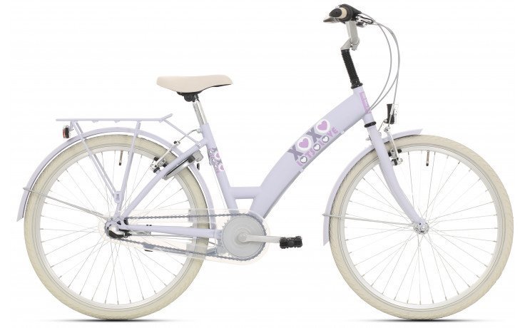 BIKEFUN KIDS Lots of Love Meisjes Matt Violet 26" 26 inch 2025