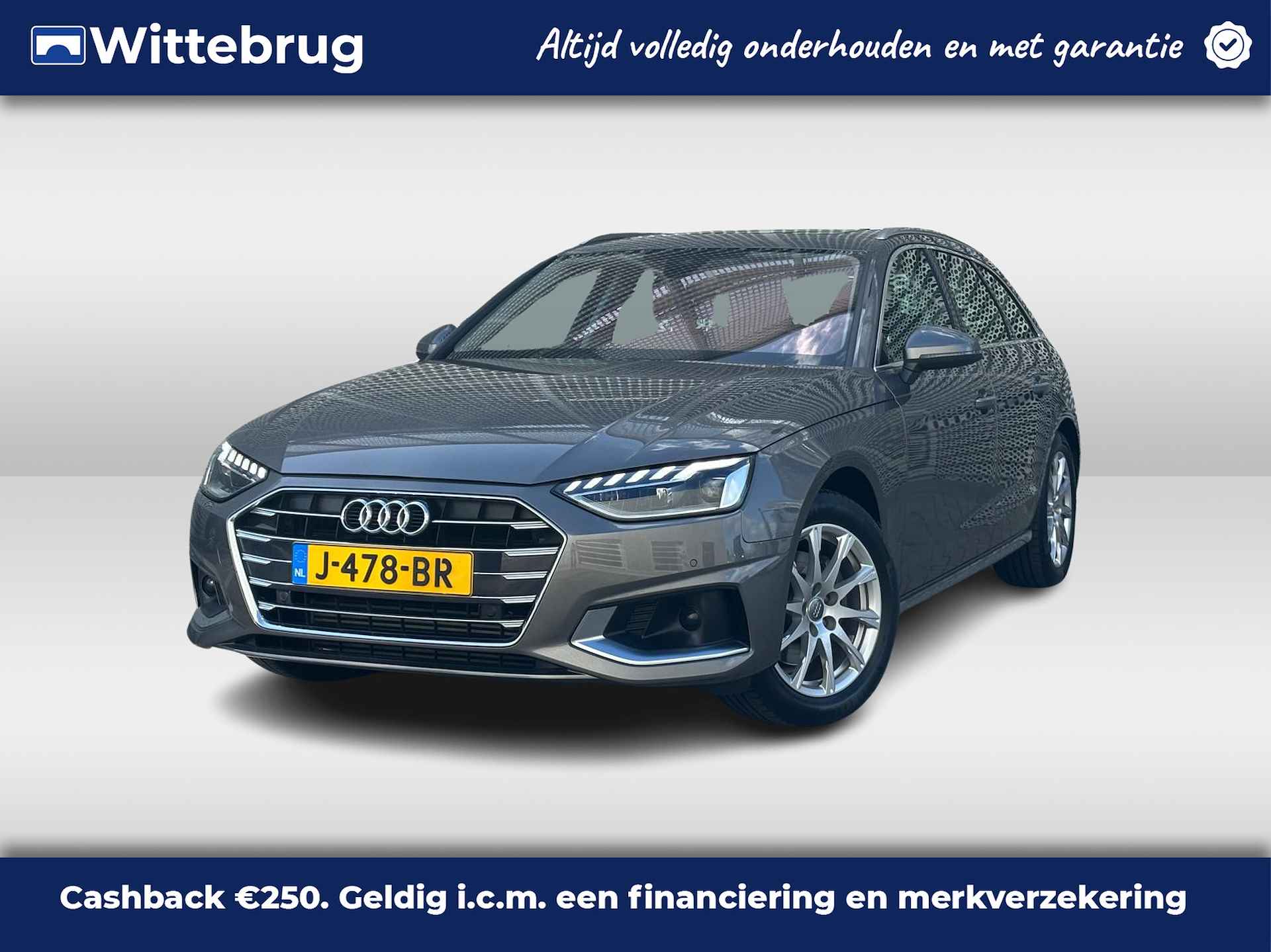 Audi A4 Avant 40 TFSI Launch edition Business AUT/ 190 PK !!/ Metallic/ Digitale Cockpit/ Sportstoel/ / Led/ Pano/ Elec. Klep/ Parkeersensor V. + A / 17 lmv - 1/34