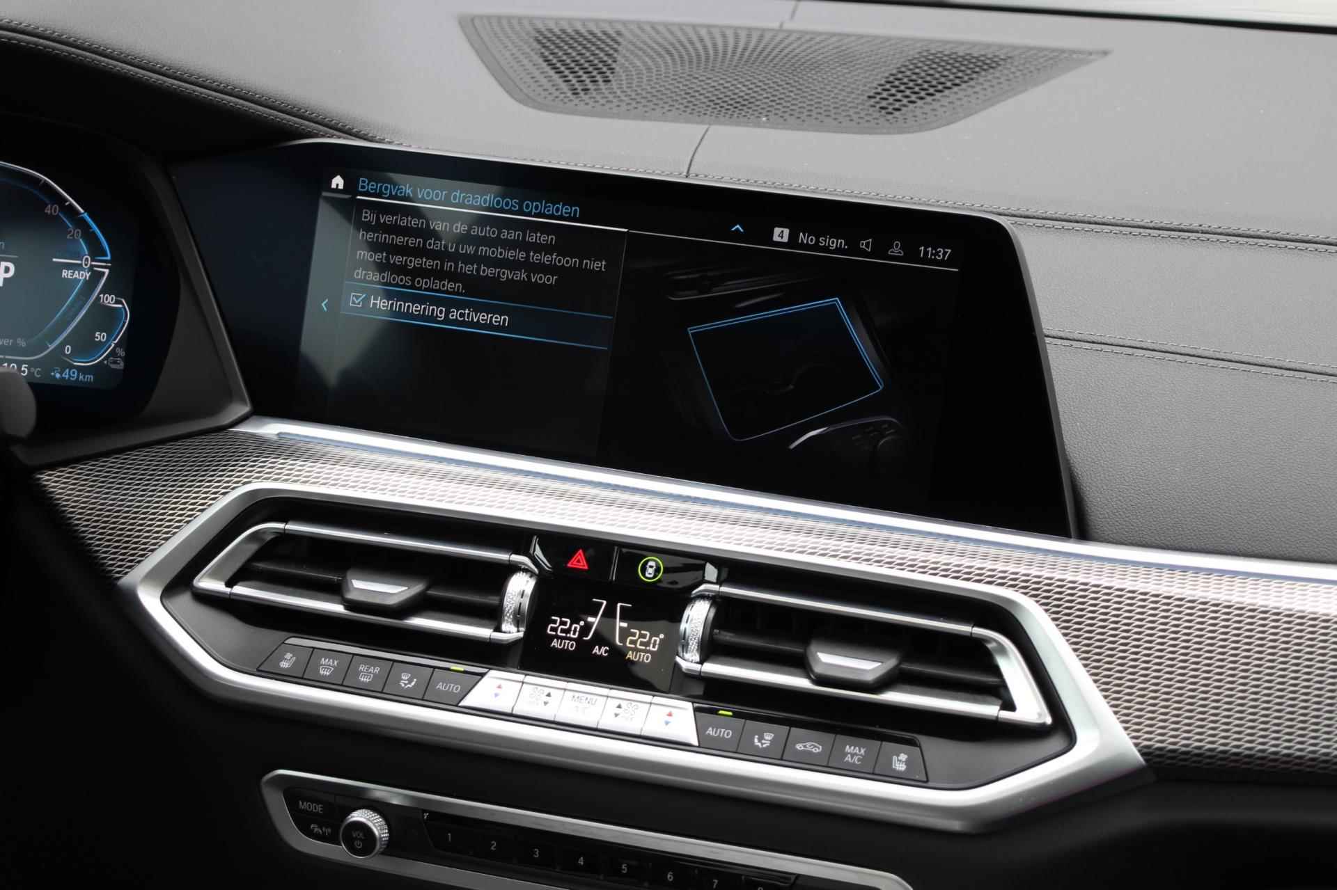BMW X5 XDrive45e High Executive | Carbonzwart |M-sport | Pano | Laser | Sportstoelen - 33/43