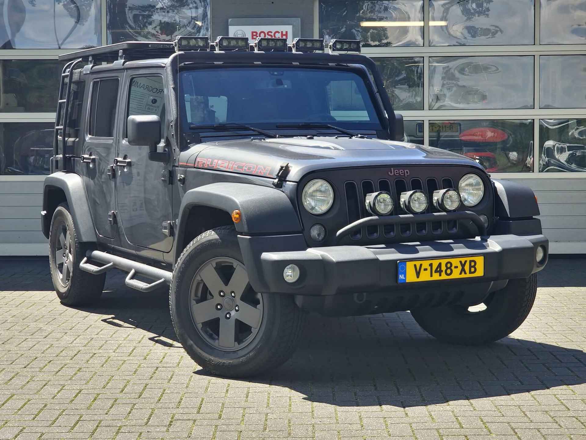 Jeep Wrangler 2.8 CRD Rubicon|Marge|Roofrack|sidebars|LED-bars|carplay|Camera|grijskenteken| - 1/25