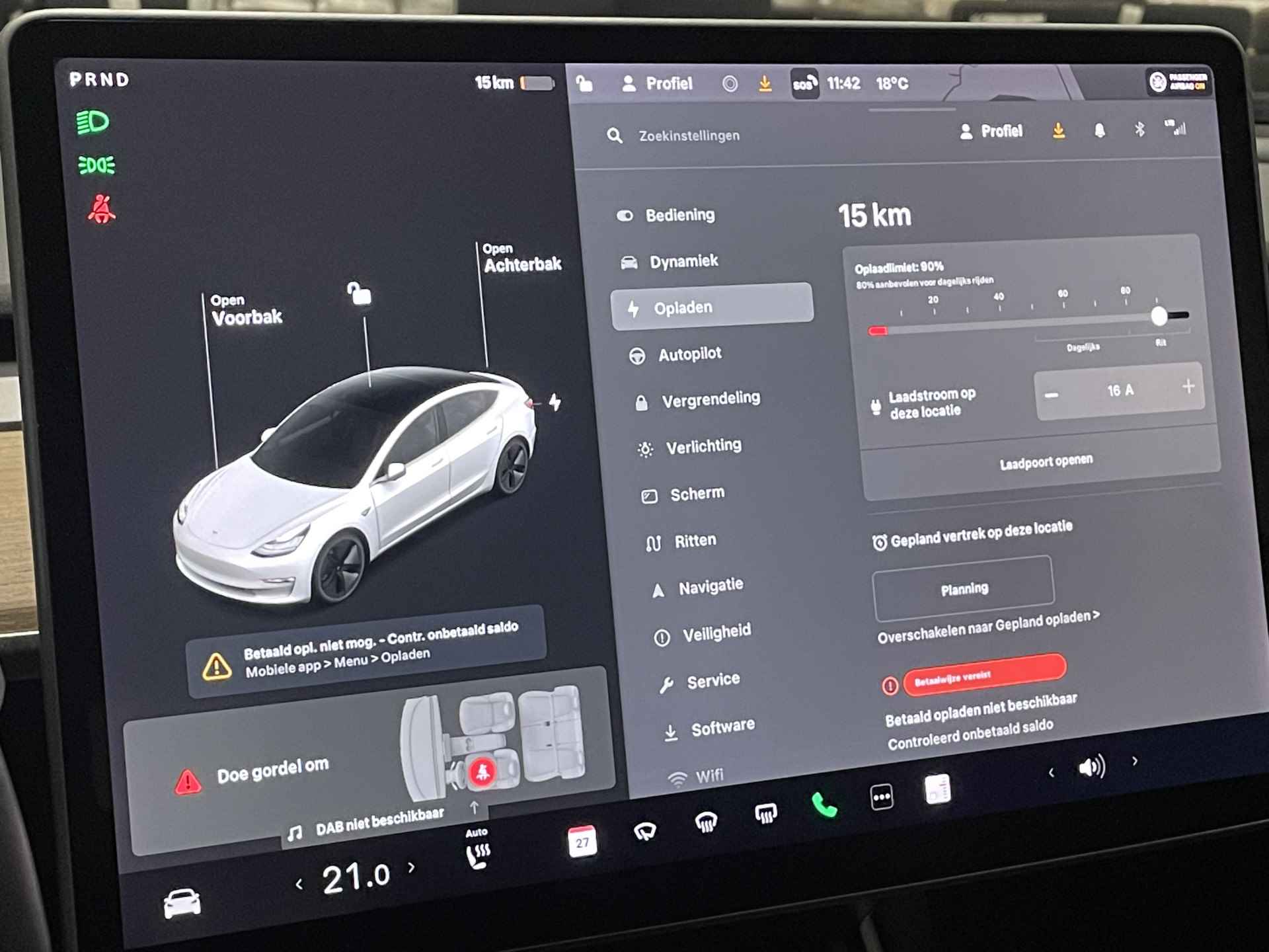 Tesla Model 3 Standard RWD Plus 60 kWh | Autopilot | Parelmoer | Panoramadak | 2 Kabels | Lederen bekleding | 18'LM Velgen | - 11/45