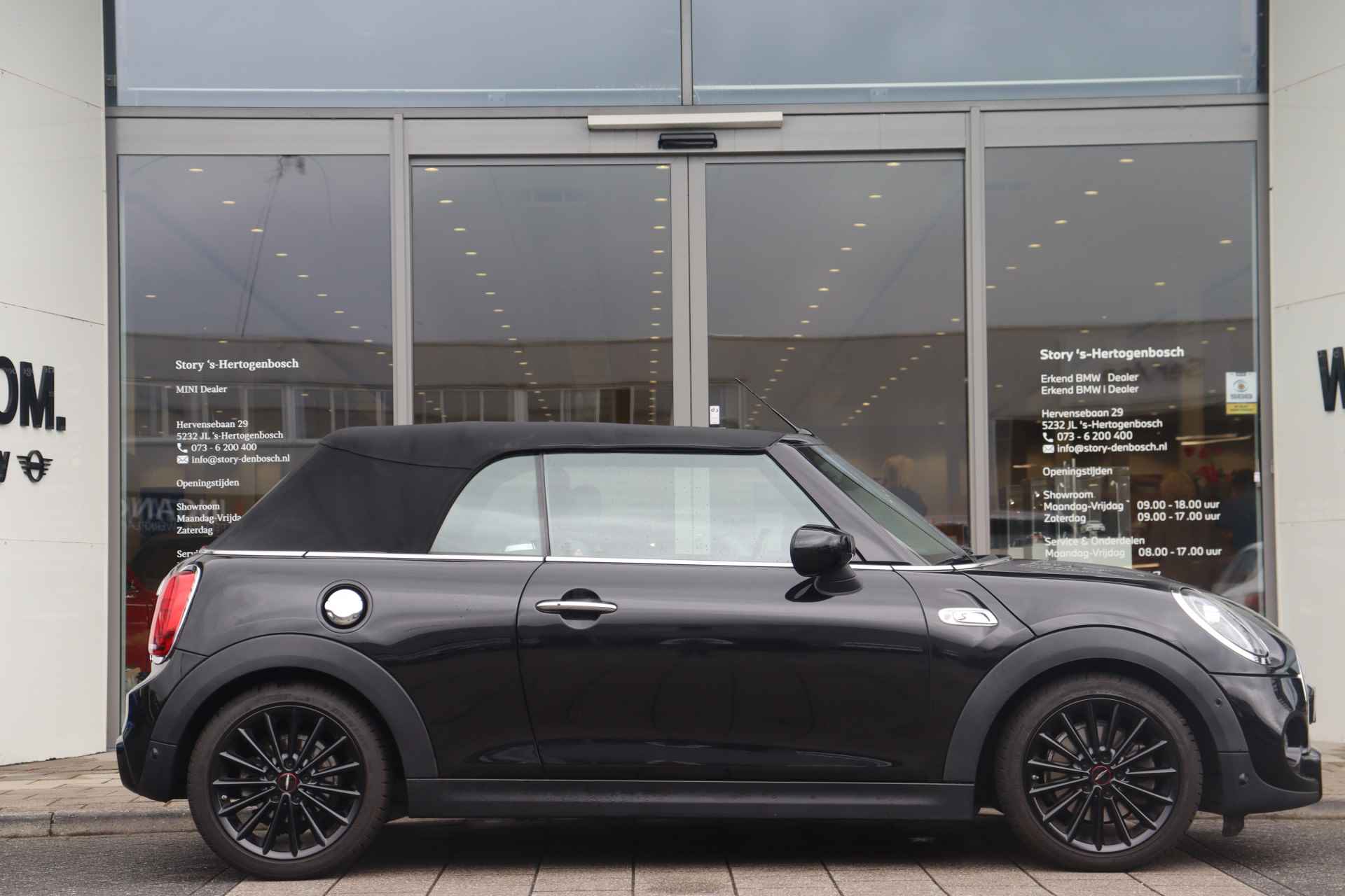 MINI Cabrio Cooper S Chili Automaat / Sportstoelen / LED / Apple CarPlay / Comfort Access / Park Assistant / Harman-Kardon / Stoelverwarming - 11/29