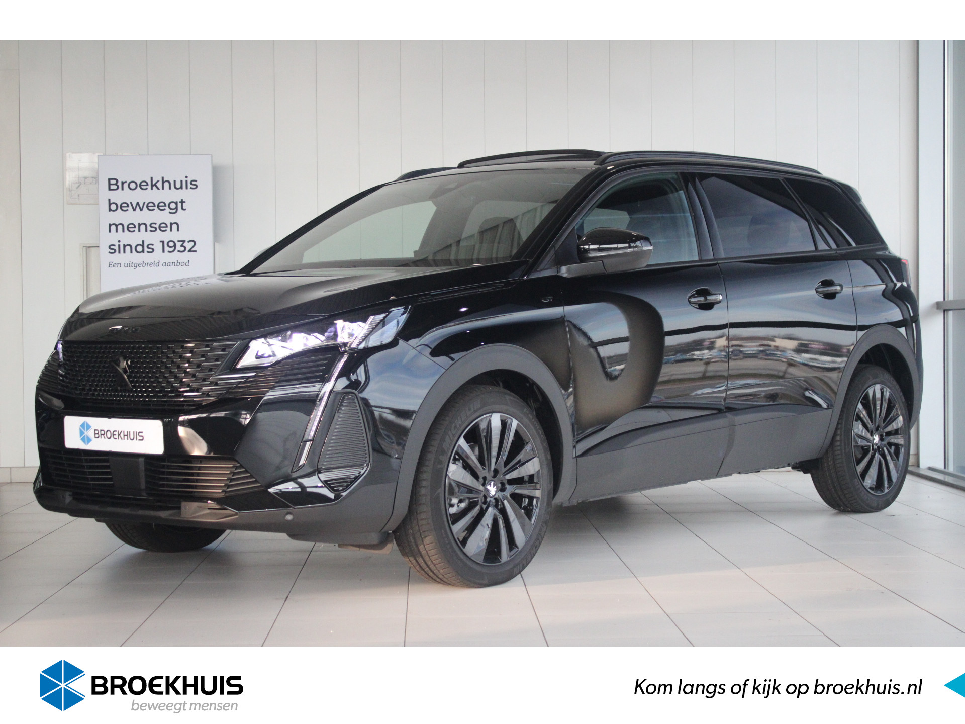 Peugeot 5008 1.2 Turbo 130-PK GT BLACK PACK VOORRAAD ACTIE AUTO | LUXE UITVOERING | NAVI | ELEKTRISCHE KLEP | KEYLESS | FOCAL | SCHUIF/KANTEL DAK | 7 PERSOONS