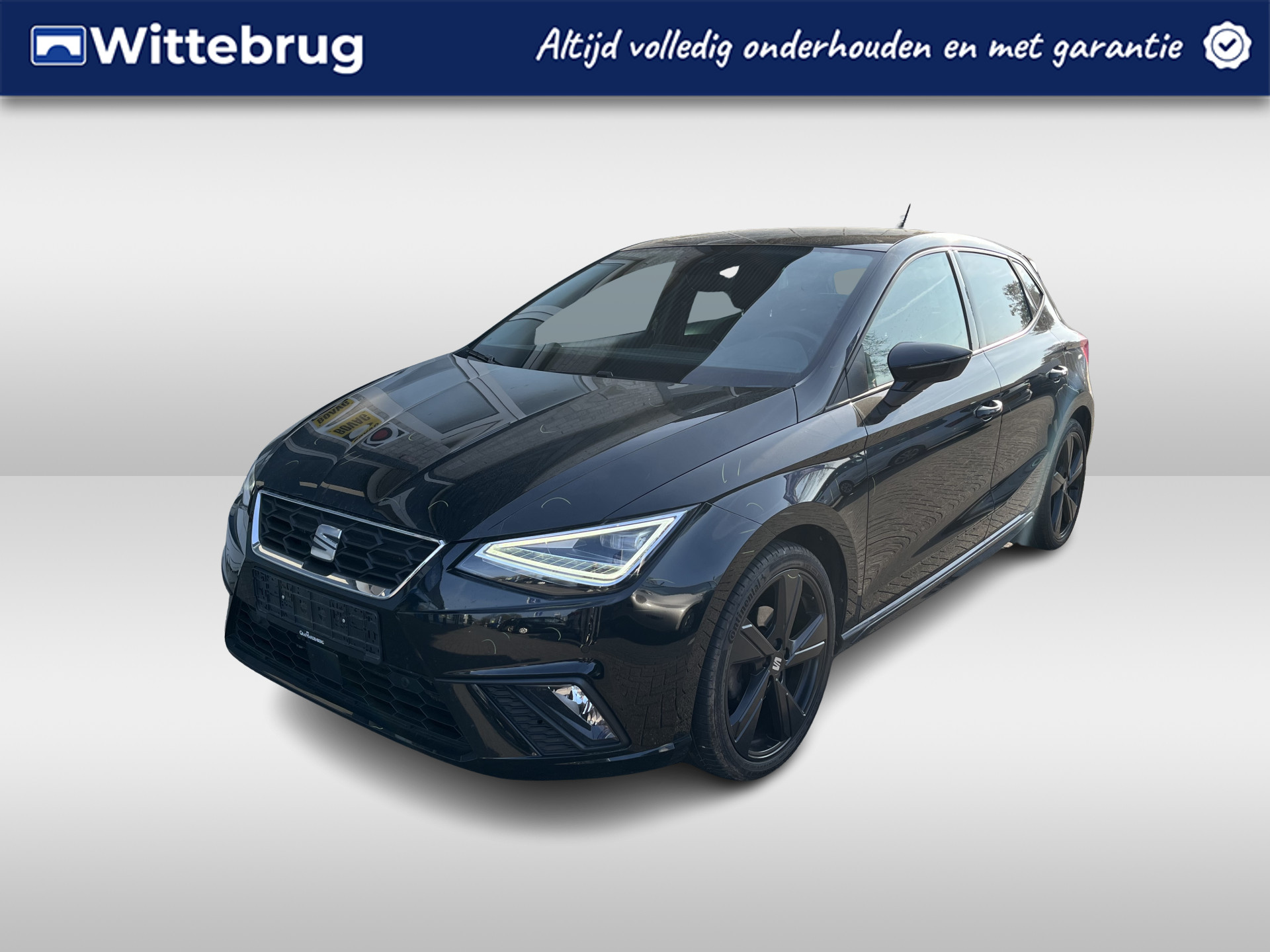 SEAT Ibiza 1.0 TSI DSG FR Black Edition / AUTOMAAT/ BLACK EDITION/ KEYLESS/ 18" LMV/ FULL LED/ CRUISE/ DIGITAL DASH/ CLIMA/ PARK. SENSOREN + CAMERA/ RIJ-MODI/ FULL LINK/ NAVI/ DAB RADIO/ BLUETOOTH/ STOELVERWARMING