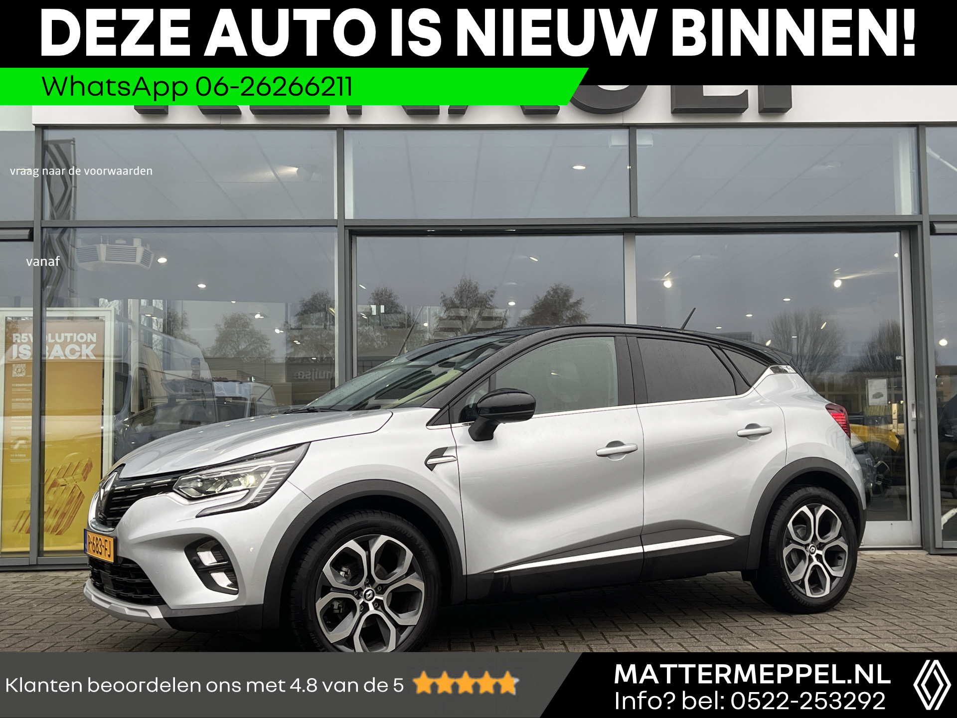 Renault Captur 1.3 TCe 140 Mild Hybrid Intens Automaat | Onderhoudspakket 08-26/70.000km | Trekhaak | 18 Inch | Navi | Camera | Getint glas | C