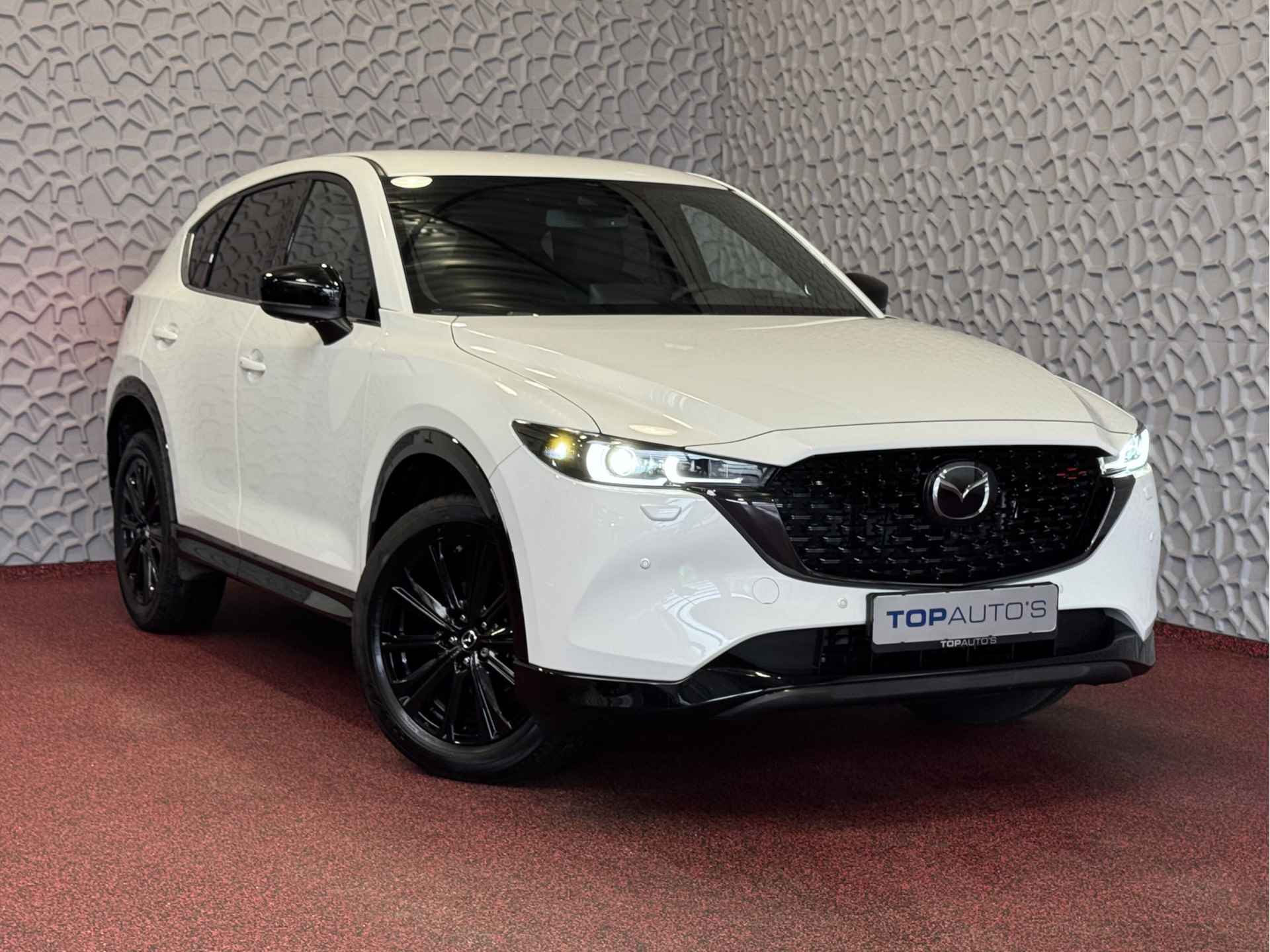 Mazda CX-5 2.0 E SkyActiv MHEV 165 HOMURA BLACKLINE PACK LEER/ALCANTARA ELEK.KLEP ADAP.CRUISE 19''LMV HEAD-UP 360.CAMERA FULL LED CARPLAY N 07/2024 - 61/89