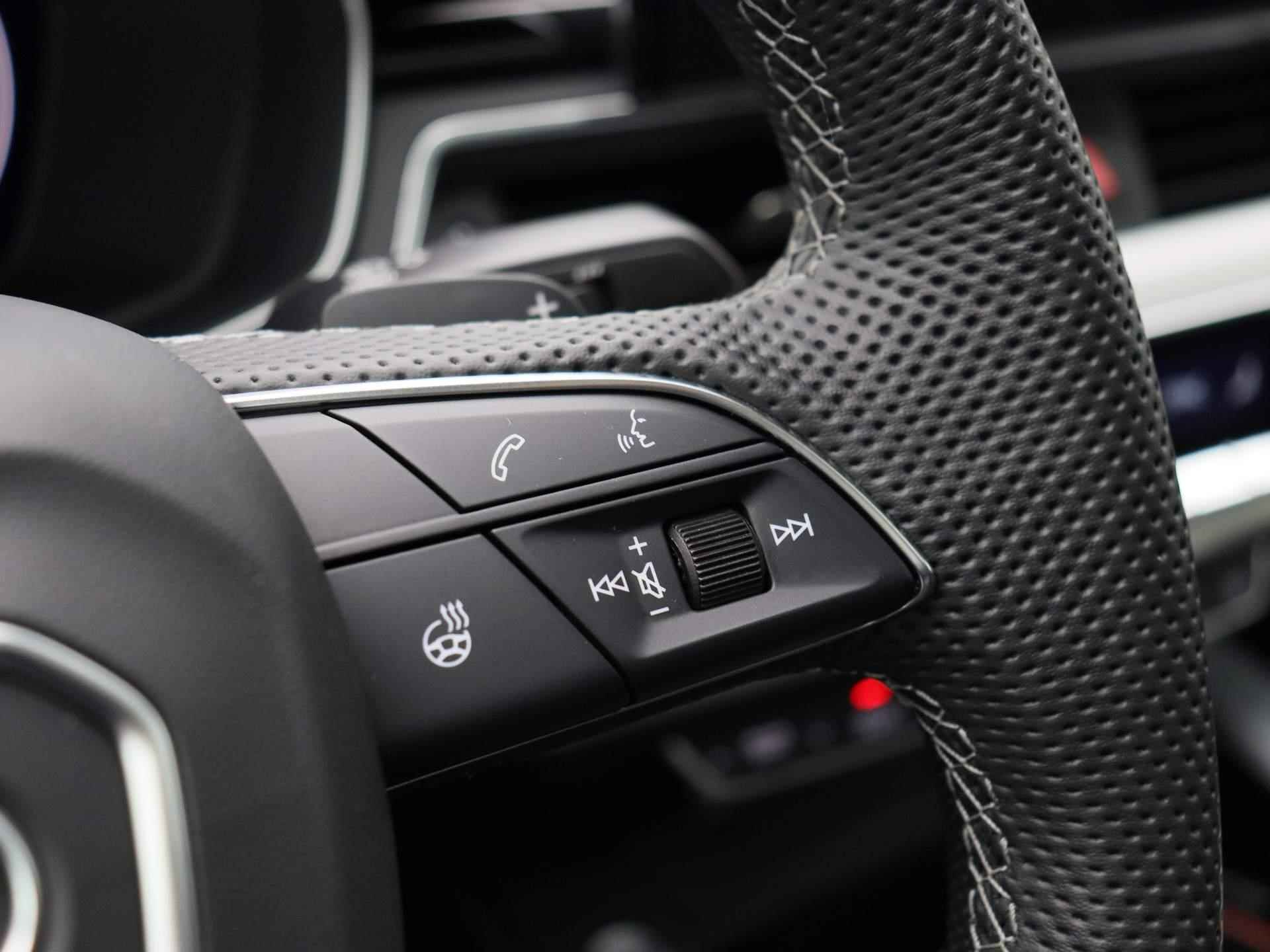 Audi A5 Sportback 40 TDI S edition quattro 204 PK | S-line exterieur | S-line interieur | Automaat | Navigatie | 360 Camera | Adaptive Cruise Control | Panoramadak | Head-up Display | Trekhaak | Stoelverwarming | Lichtmetalen velgen | Climate Control | Audi Sound System | Fabrieksgarantie | - 28/55