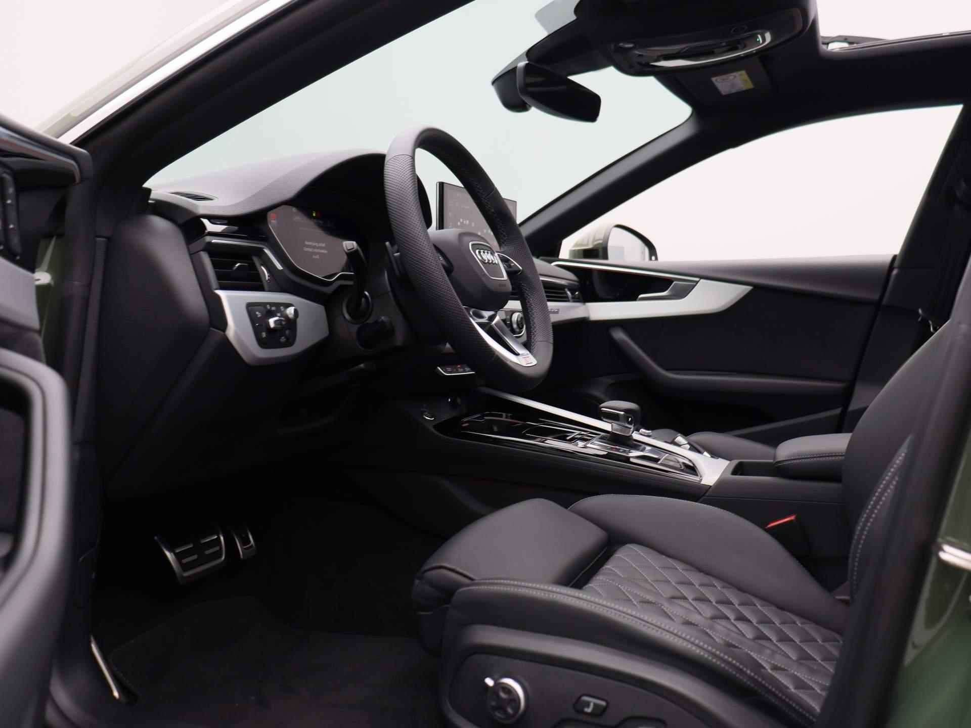 Audi A5 Sportback 40 TDI S edition quattro 204 PK | S-line exterieur | S-line interieur | Automaat | Navigatie | 360 Camera | Adaptive Cruise Control | Panoramadak | Head-up Display | Trekhaak | Stoelverwarming | Lichtmetalen velgen | Climate Control | Audi Sound System | Fabrieksgarantie | - 46/55