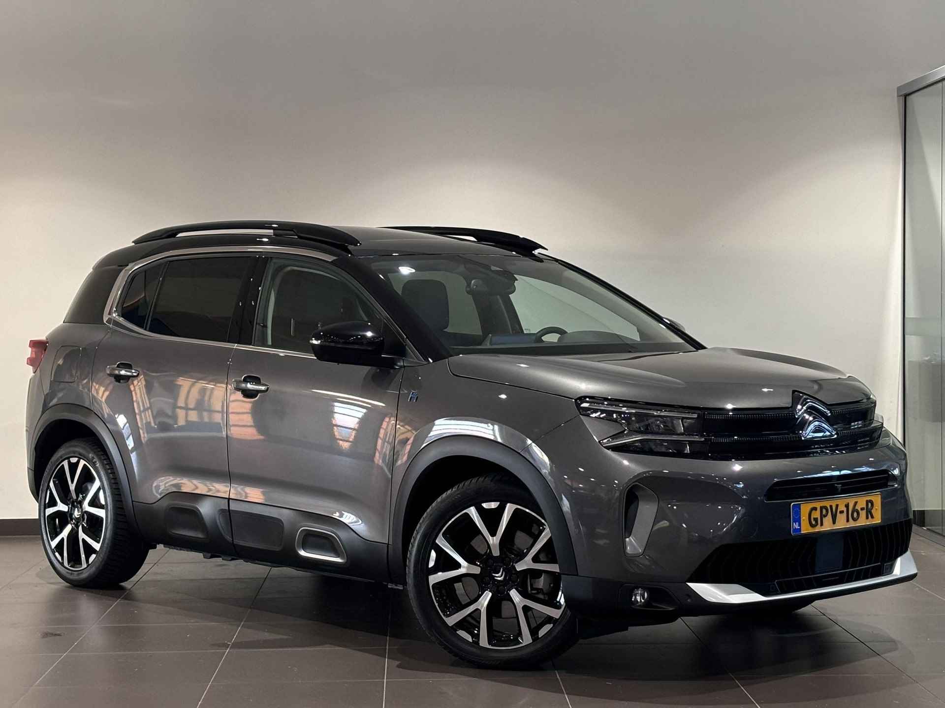 Citroën C5 Aircross SUV Shine Pack 1.6 PHEV Hybrid 225pk ë-EAT8 AUTOMAAT | TWO-TONE! | SCHUIF/KANTELDAK | 360° CAMERA | NAVI | LEDER | STOELVERW. | ADAPTIVE CRUISE | KEYLESS ENTRY | DAB+ - 5/78