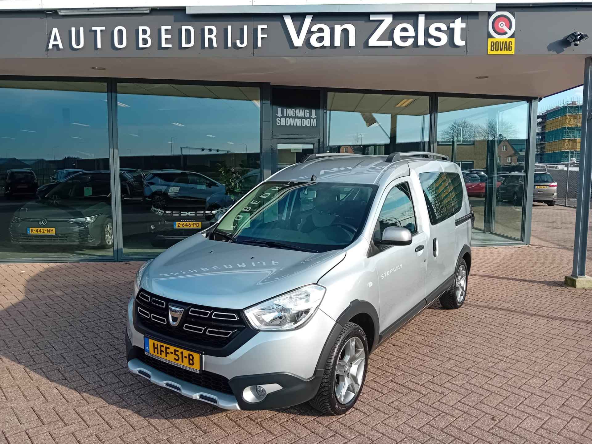 Dacia Dokker 1.3 TCe Stepway, Airco, Multimediasysteem, Bluetooth, Navigatie, Stoelverwarming, Parkeersensoren, Camera, Cruise control, Elekt 1e eigenaar dealer onderhouden, BOVAG