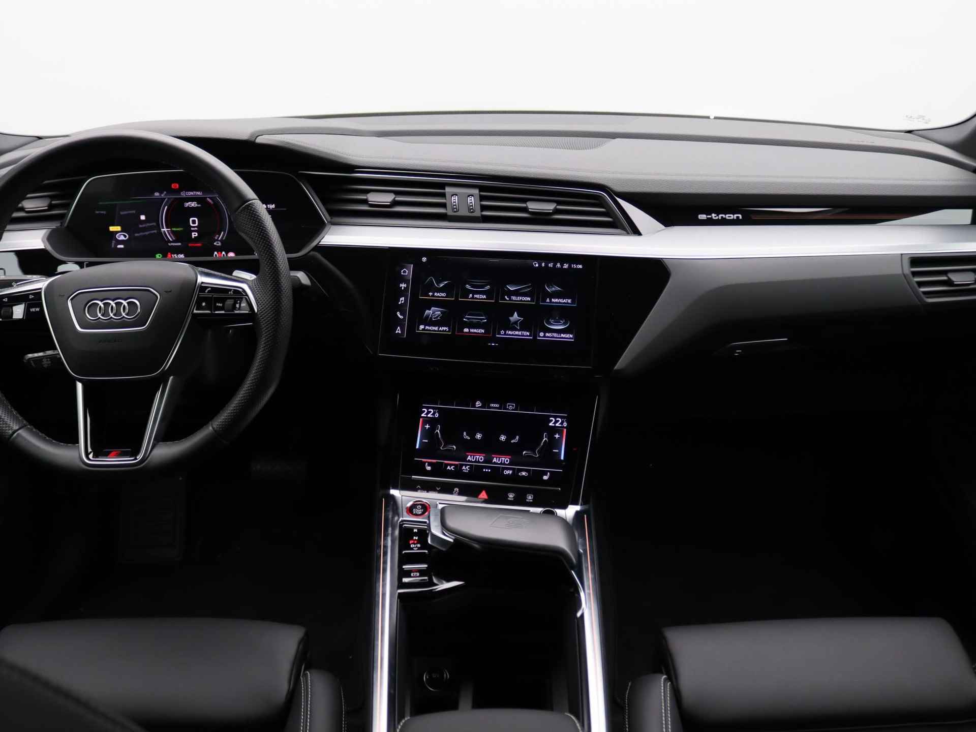 Audi e-tron Sportback S quattro 95kWh 503PK Black style, leder, Bang&Olufsen, Matrix-LED, 360 gr. camera's, keyless, stoelverwarming, alarm, 21'' lichtmetaal - 17/49