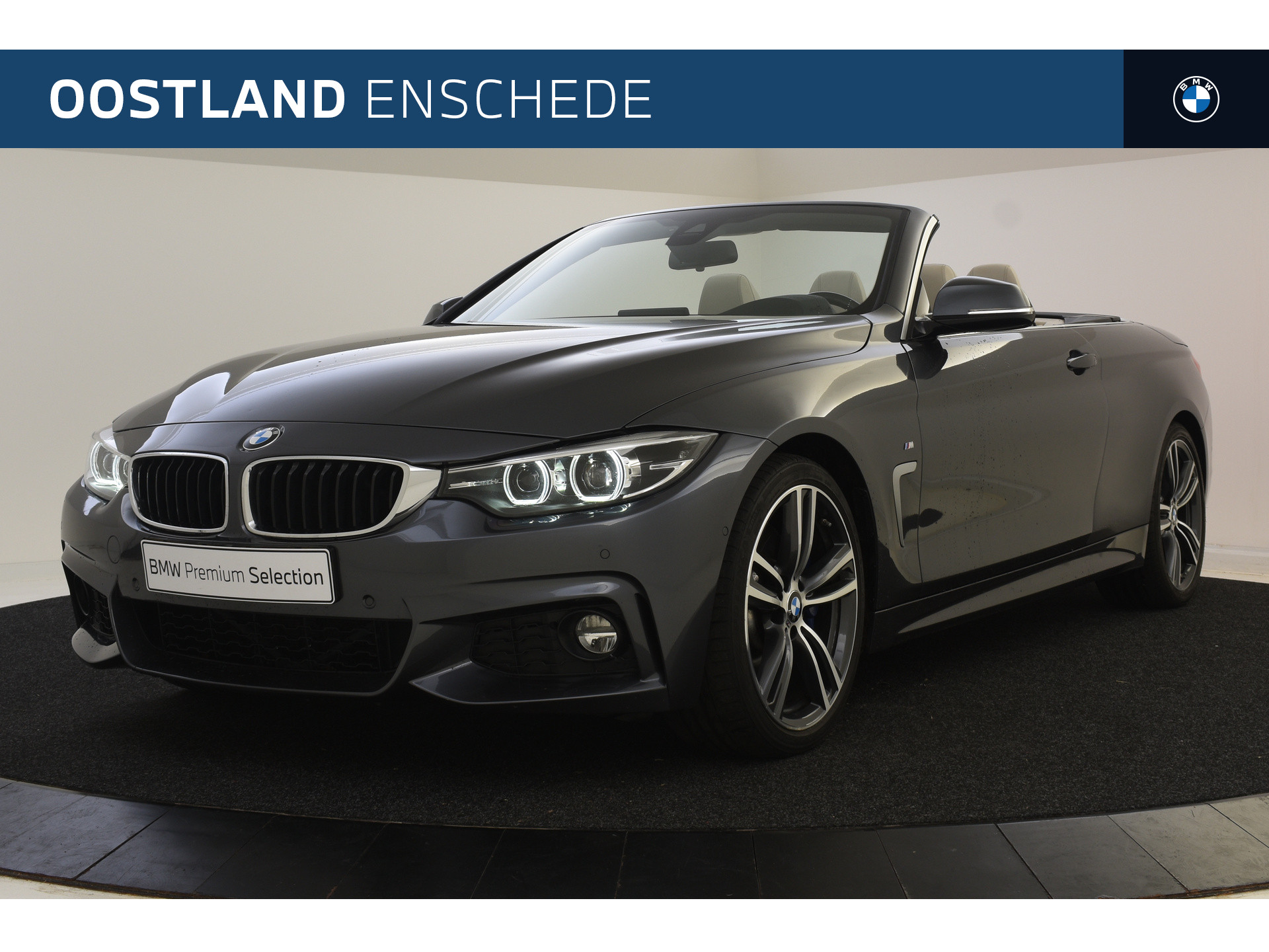 BMW 4 Serie Cabrio 430i High Executive M Sport Automaat / Achteruitrijcamera / Air Collar / Sportstoelen / Harman Kardon / M Sportonderstel | Park Assistant / Lane Change Warning