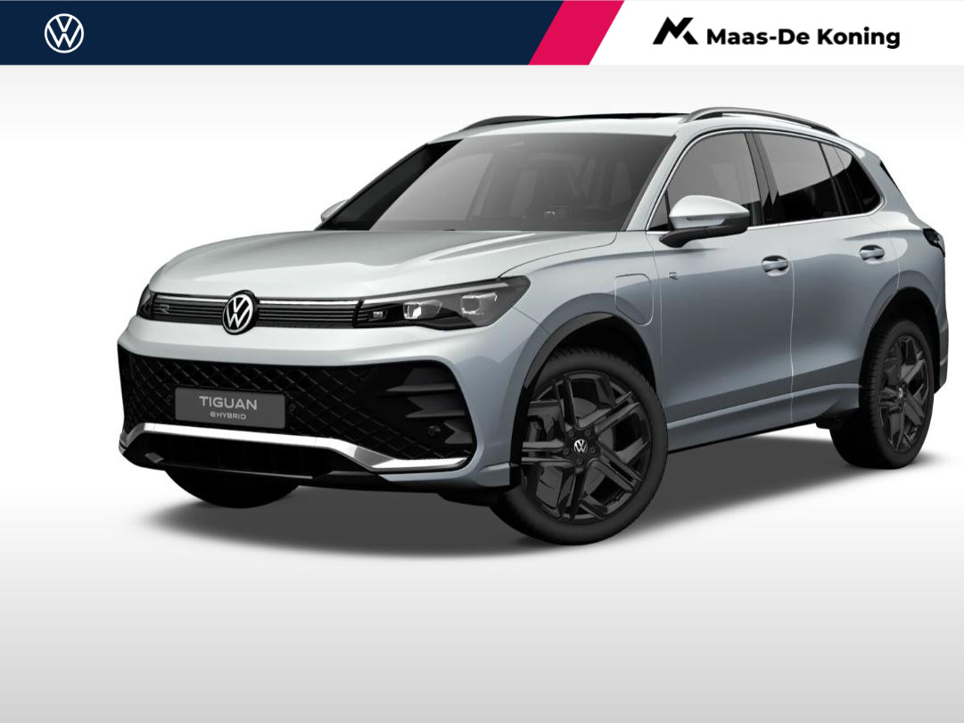 Volkswagen Tiguan R-Line Edition 1.5 eHybrid 204 pk 6 versn. DSG · Black style pakket · Comfort pakket · Trekhaak incl. aanhangermanoeuvreerhulp (trailer assist) · Velgen 'york', 20 inch lichtmetaal in zwart ·