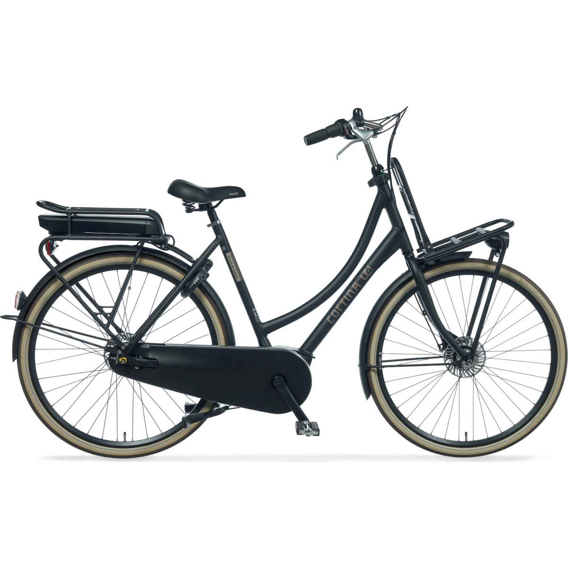 CORTINA E-U4 Transport Incl 500Wh. Dames Jet Black Matt 50cm 2024