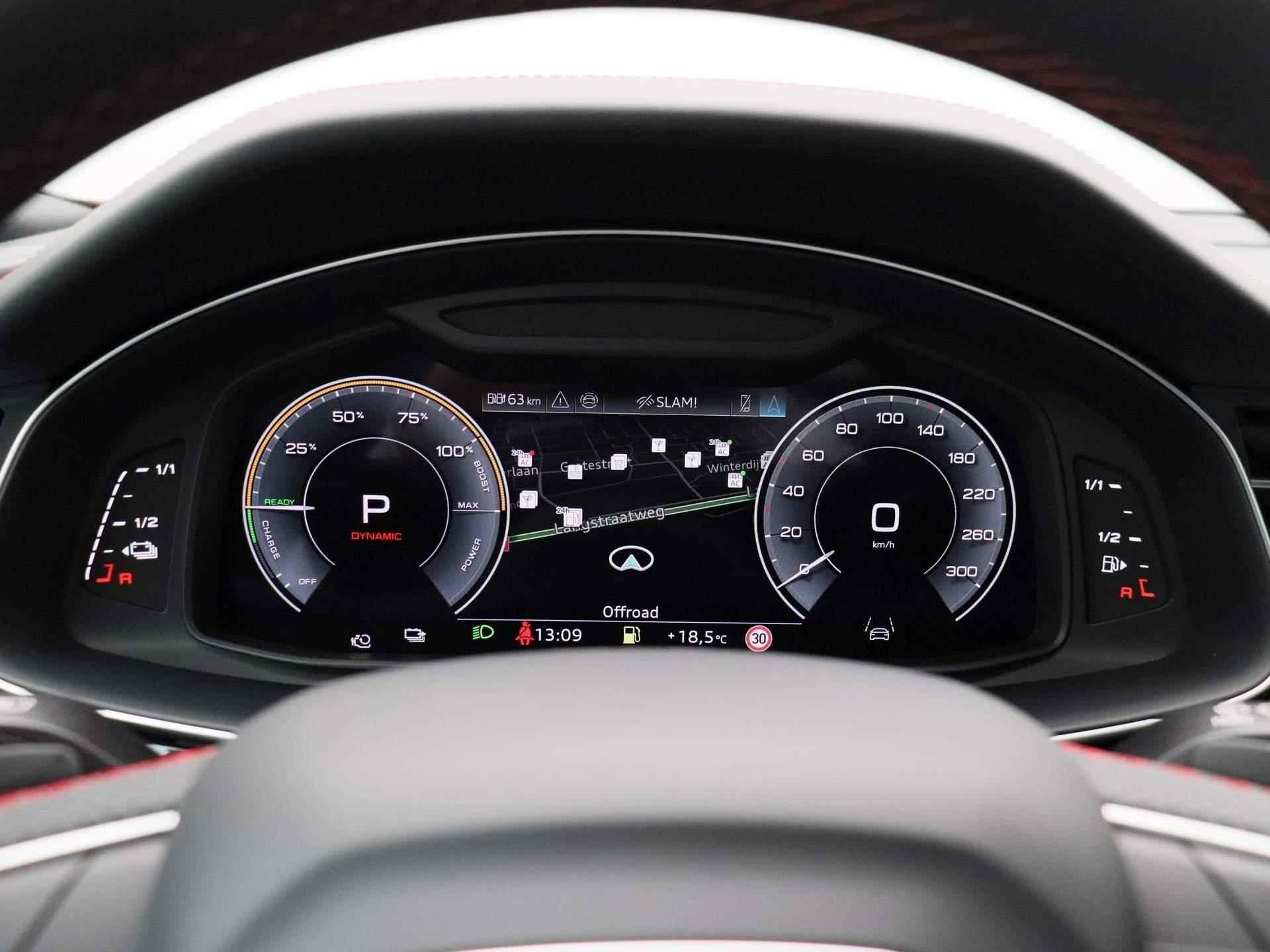 Audi Q8 60 TFSI e quattro Pro Line S Competition | Leder | Schuifdak | B&O Audio | Head up display | Luchtvering | Rood Audi interieur | - 17/56