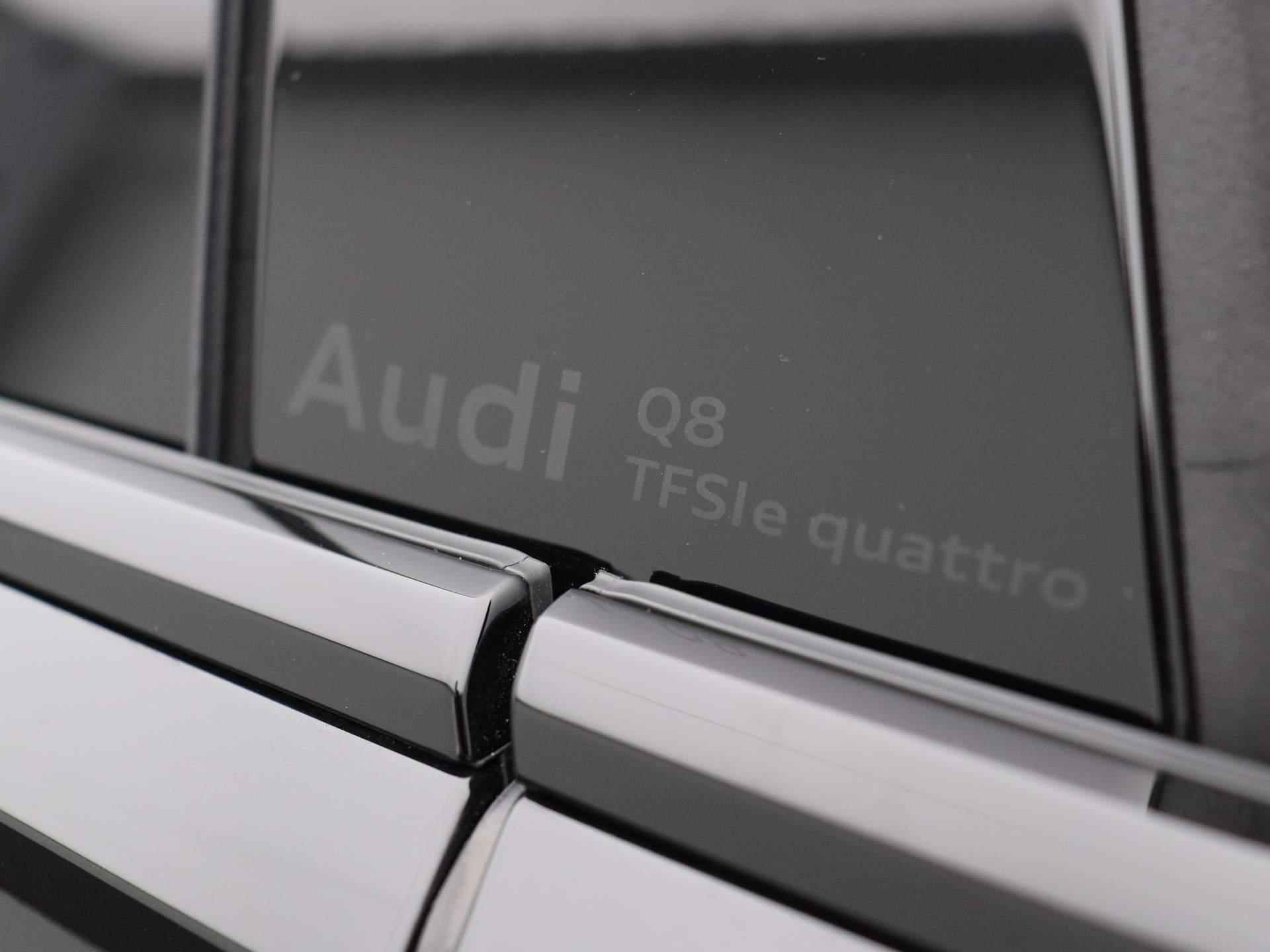 Audi Q8 60 TFSI e quattro Pro Line S Competition | Leder | Schuifdak | B&O Audio | Head up display | Luchtvering | Rood Audi interieur | - 48/56