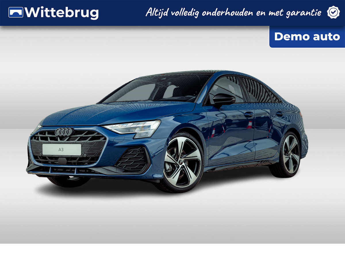 Audi A3 Limousine 35 TFSI 150pk s-tronic S edition | Head Up | SONOS | Elektr stoelen | Leder-alcantara | Matrix | Camera | 19" LM velgen | Comfortpakket plus | Dak in Zwart | Optiek zwart plus