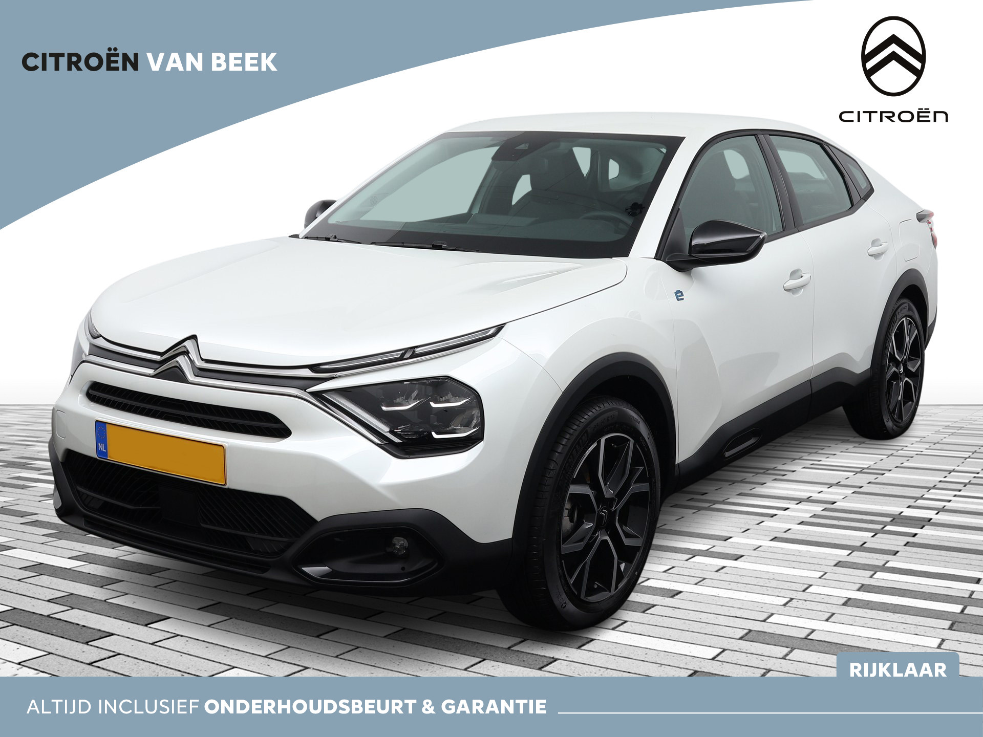 Citroën Ë-C4 X Feel Pack 50 kWh X | RIJKLAAR | Parelmoer wit | Navigatie | Stoelverwarming | Voorruit verwarming | bij viaBOVAG.nl