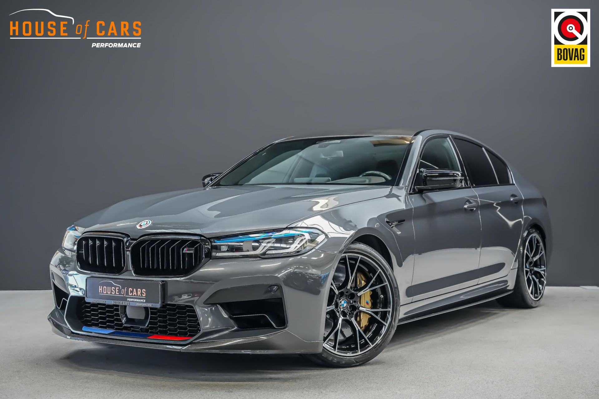 BMW M5 625pk Competition |org. nl|dealer onderhouden|carbon dak|keramische remmen|Bowers & Wilkens|hud|laser LED|elk. stoelen + massage|soft close|360 camera|20"|