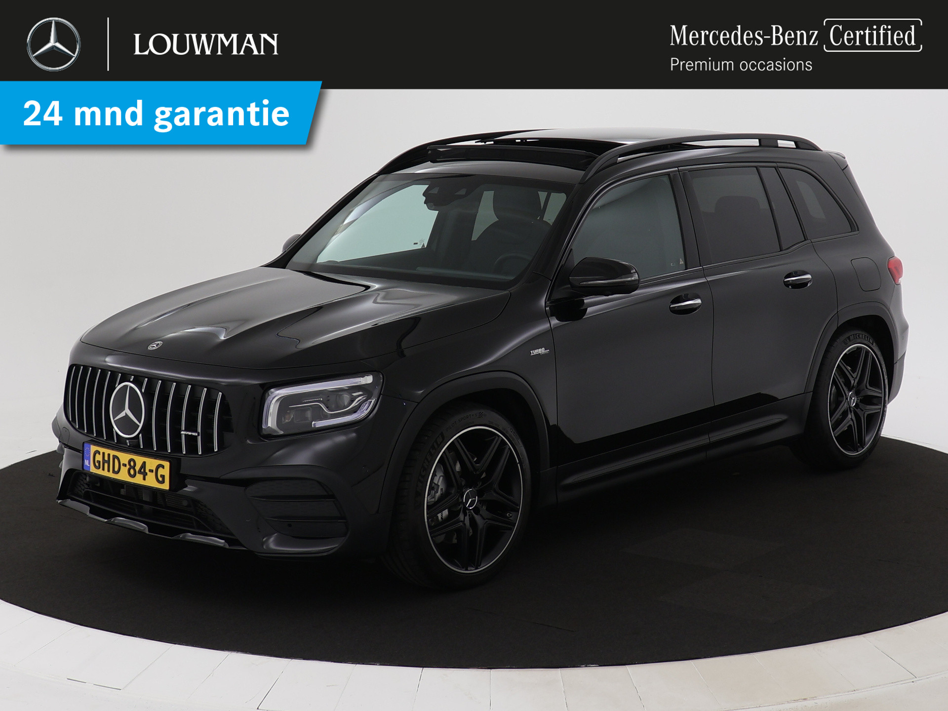 Mercedes-Benz GLB 35 AMG 4-MATIC Nightpack 306 pk | Panoramadak | Rijassistentie pack | 360 gr Camera | Keyless Go | Memory | Head up display | Augmanted Reality | inclusief 24 maanden MB Certified garantie voor Europa.