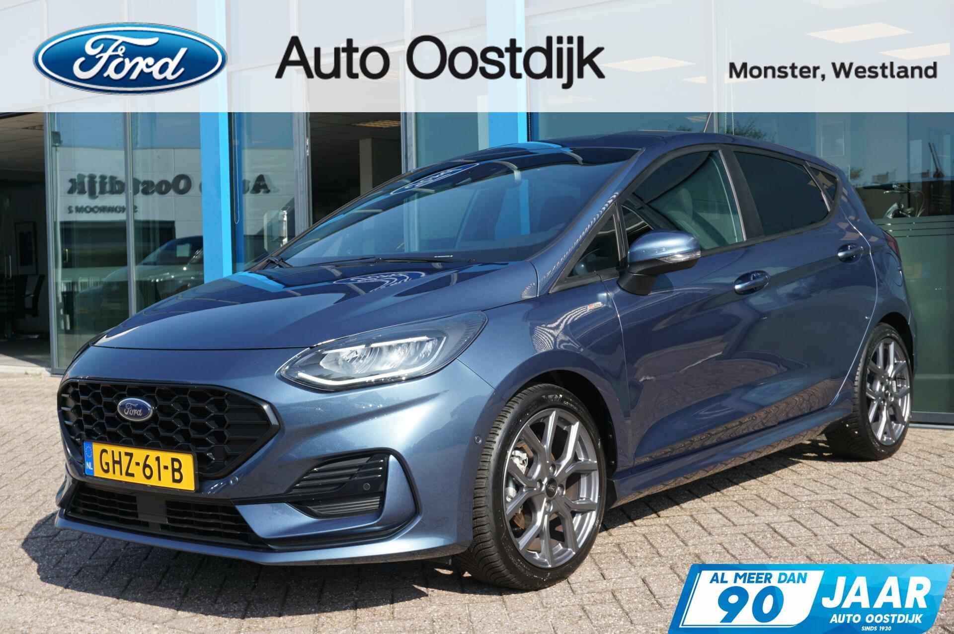 Ford Fiesta 1.0 EcoBoost ST-Line 100PK Winterpack Camera Adaptieve Cruise Climate Keyless Carplay-Navi Privacy Glass LED 17* Inch Velgen *Sportief* - 1/33