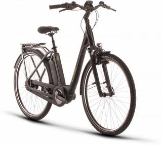 Cube EXPORT TOWN HYBRID PRO 500 BLACK/GREEN 2021 Stadsfiets Lage instap E-bike bij viaBOVAG.nl