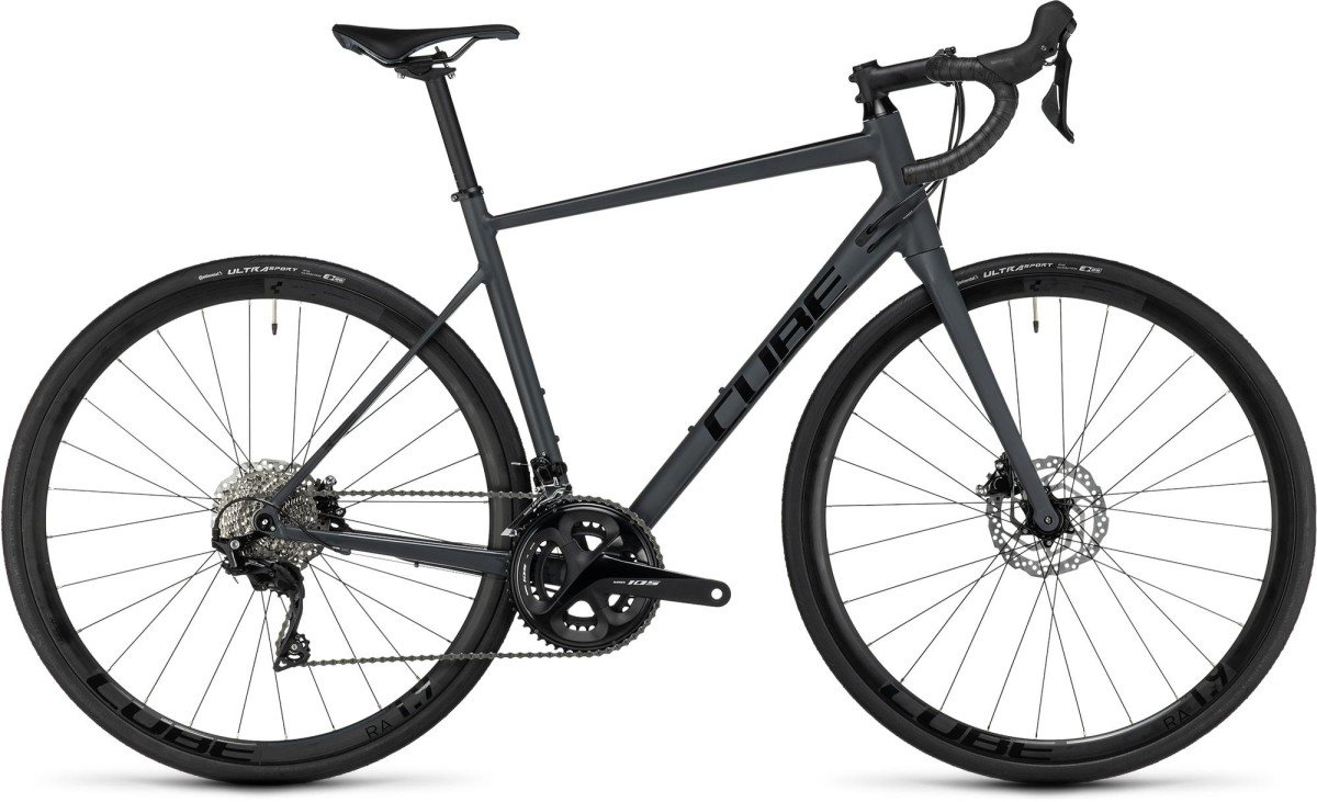 CUBE ATTAIN SLX GREY/BLACK Heren Grey/black 56cm