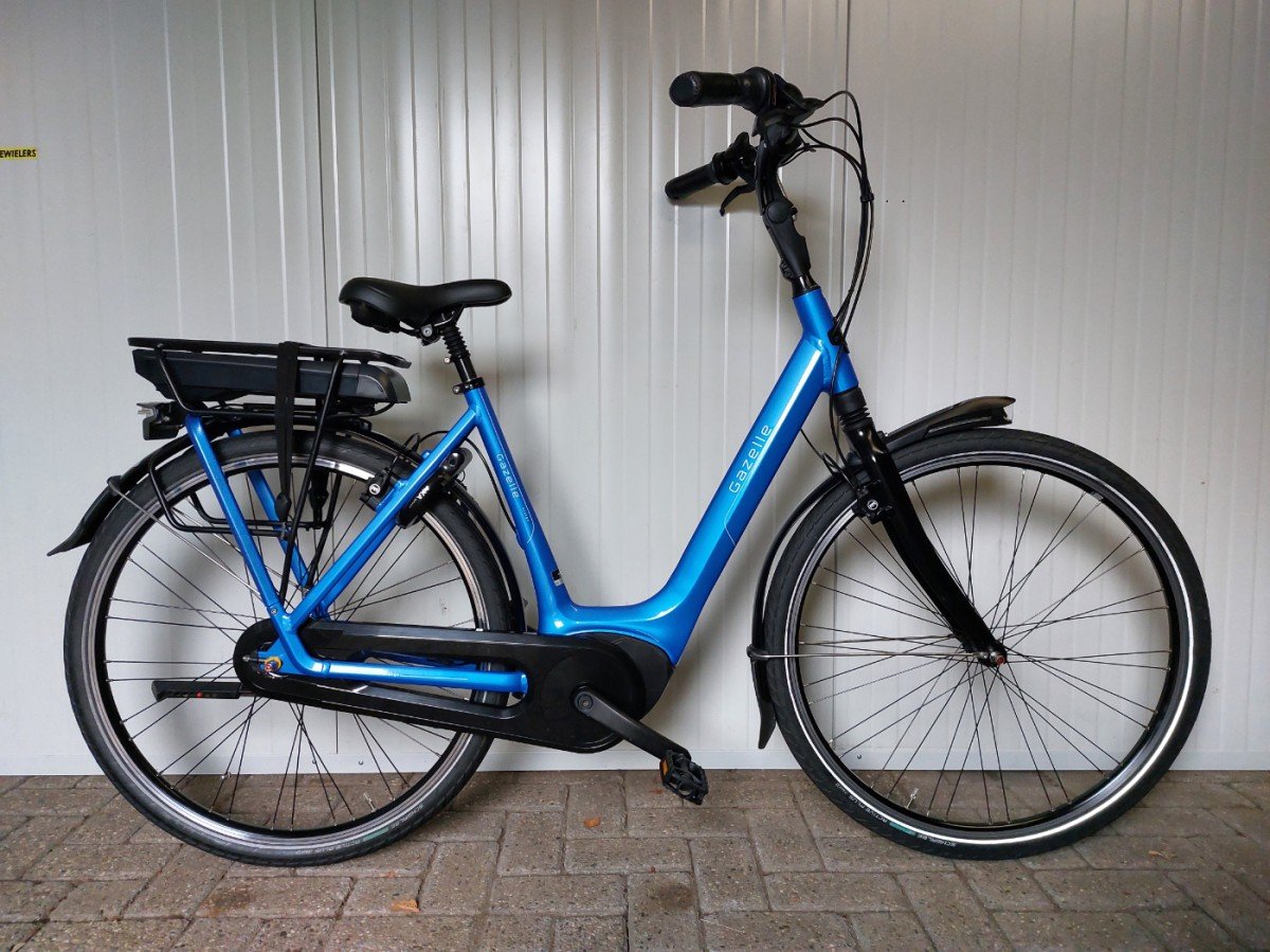 GAZELLE Orange HMB test e-bike Dames Tropical Blue Glans 53cm 2022