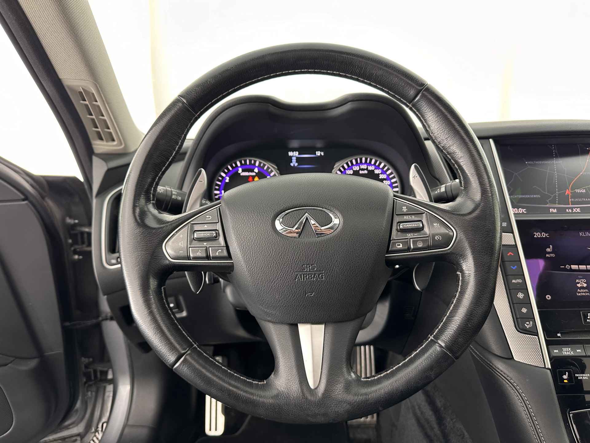 Infiniti Q50 2.2d Performance + Aut. *PANO | FULL-LEATHER | FULL-LED | ADAPT.CRUISE | BLINDSPOT | MEMORY-SEATS | SURROUND-VIEW | NAVI-FULLMAP | KEYLESS | SHIFT-PADDLES | HEATED-SEATS | SPORT-SEATS | TOWBAR | 19''ALU* - 18/33