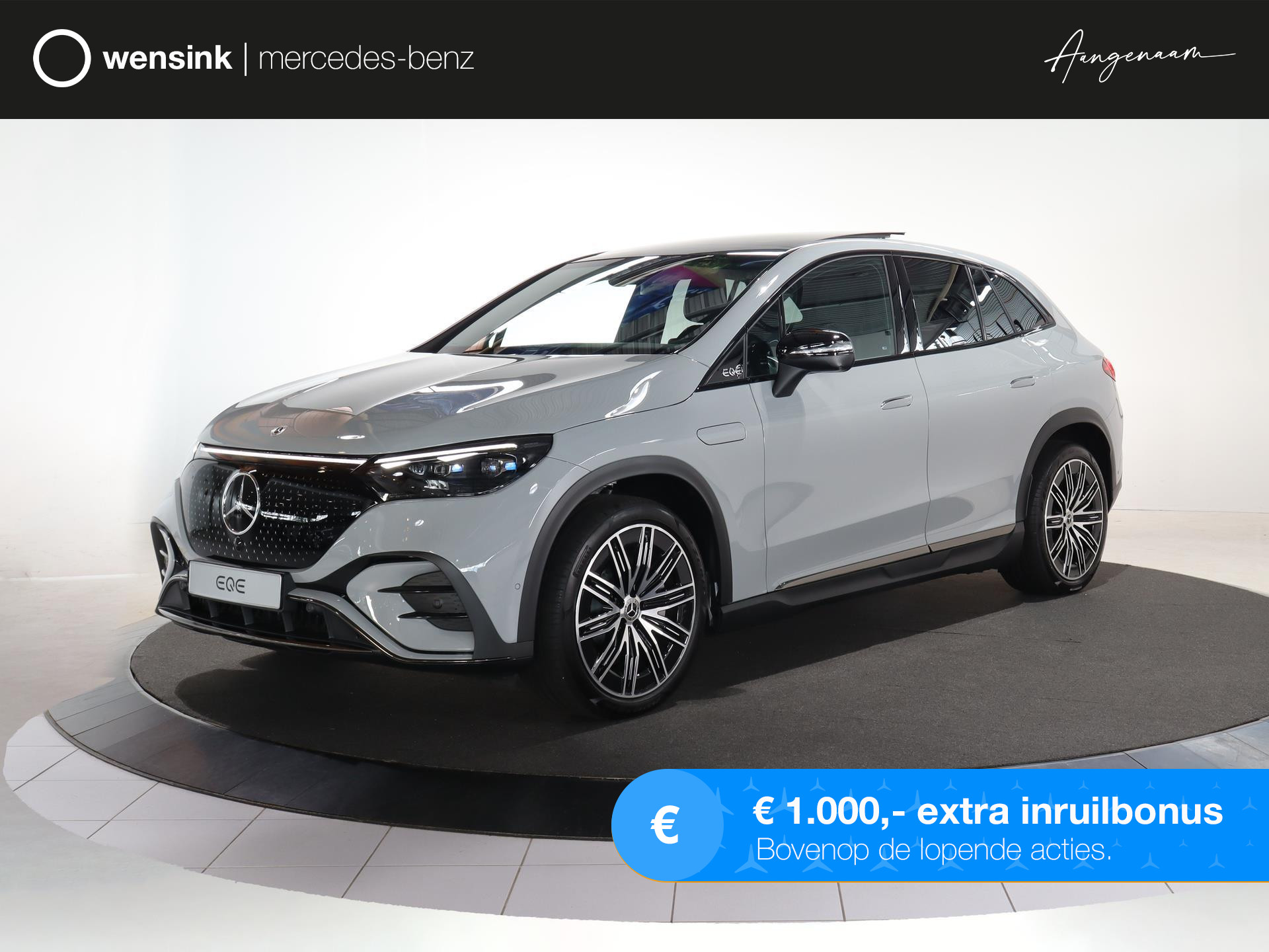 Mercedes-Benz EQE SUV 350+ AMG Line 91 kWh | Nieuwprijs € 106.759 | Premium pakket | Night pakket | Achterasbeturing | Panoramadak | 21-Inch | HUD | Trekhaak | Burmester Sound | Memory stoelen