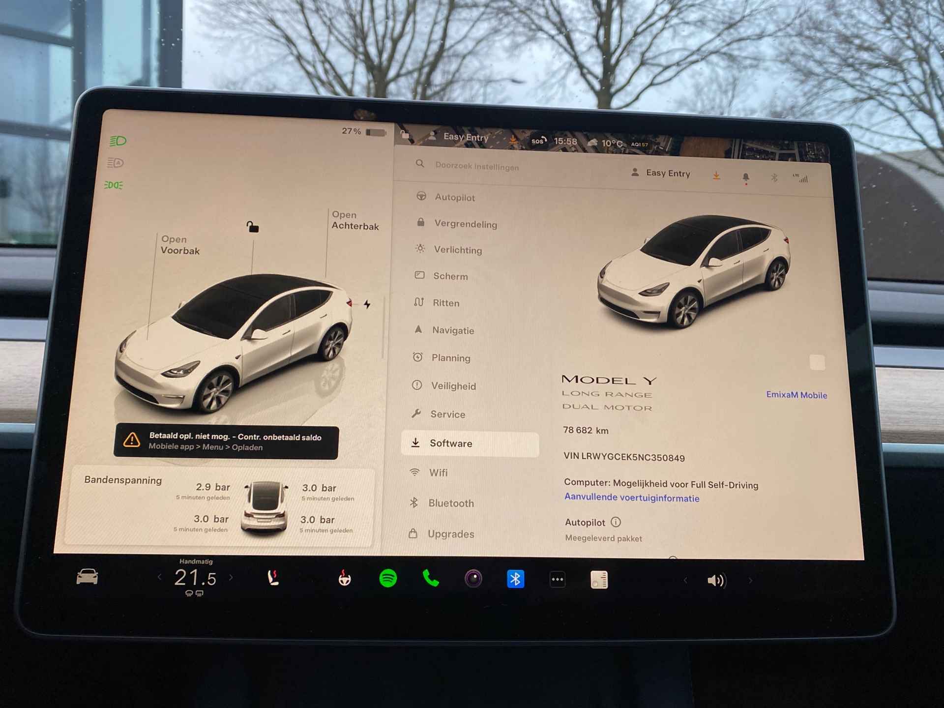 Tesla Model Y Long Range AWD 75 kWh VAN 38.900 VOOR 35.877 EINDEJAARSVOORDEEL 3.023,- | AUTOPILOT | LEDER | PANO | ELEK. KOFFER - 38/40