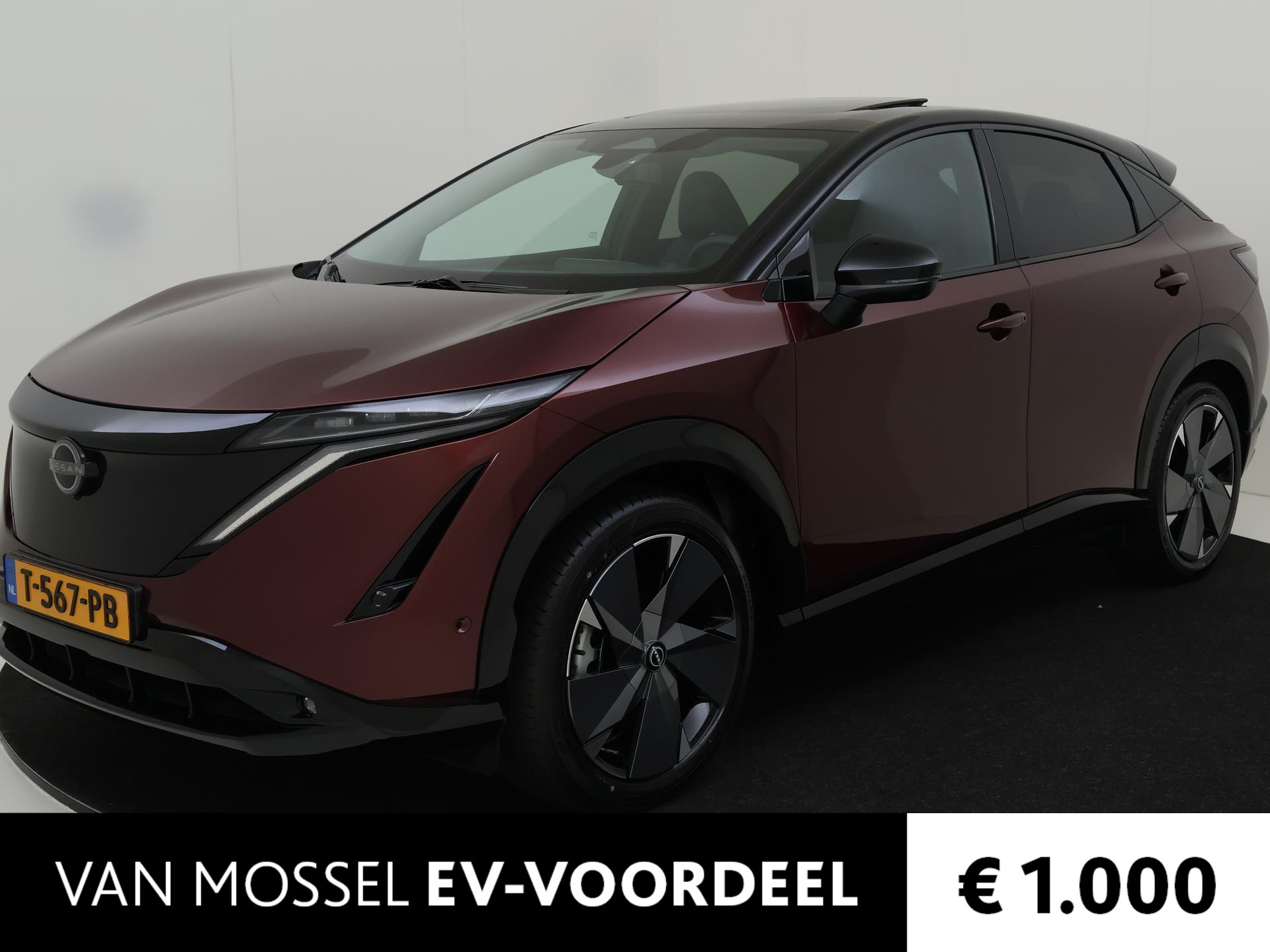 Nissan Ariya e-4ORCE Evolve 91 kWh | NIEUW !| 20" LMV | Nappalederen Bekleding | Stoelverwarming & -ventilatie | ProPilot | 360-graden Camera | Glazen Schuif-/kanteldak | Elektrische Achterklep